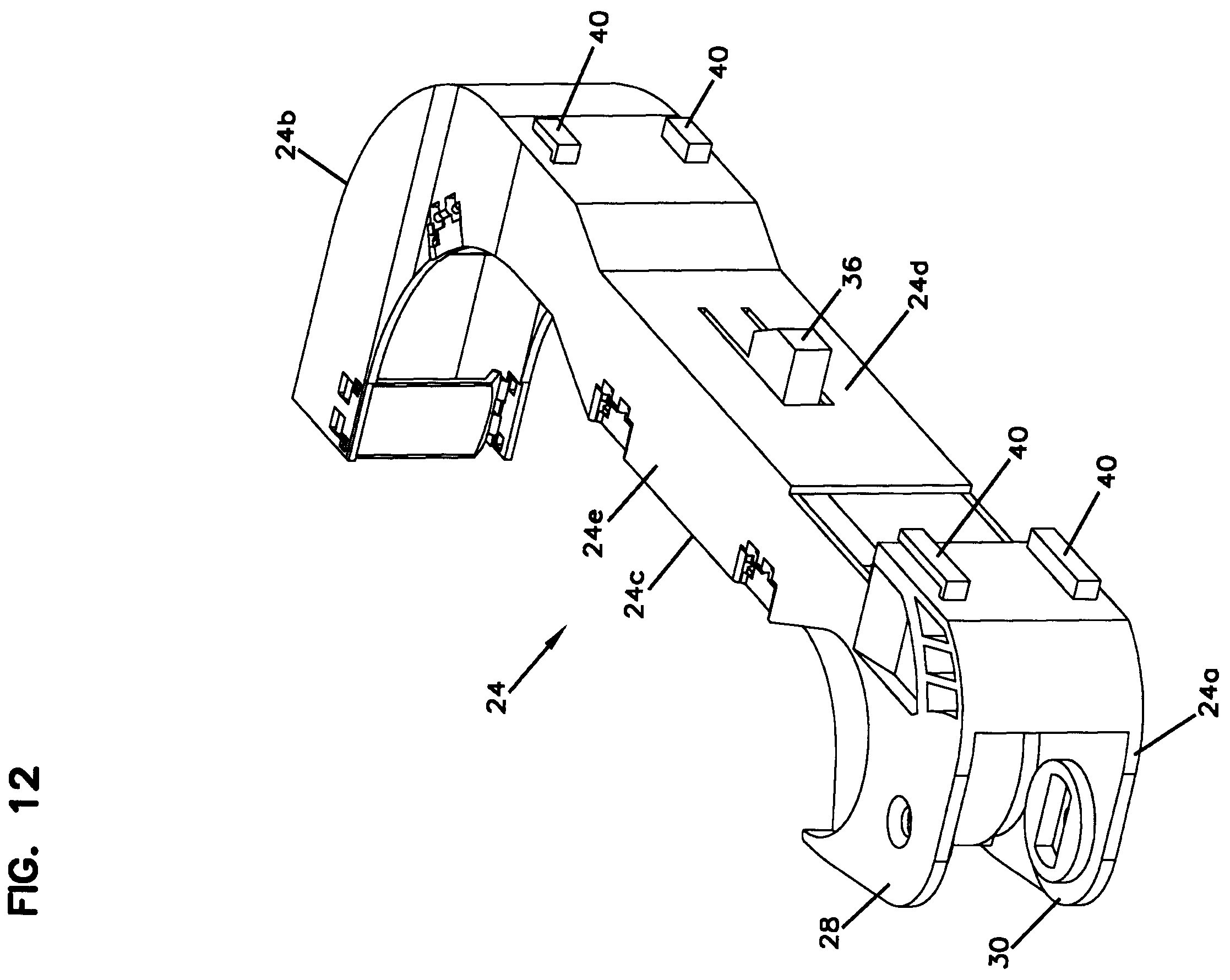 Patent US12366717 Figure 12 – Telecommunications tray assembly