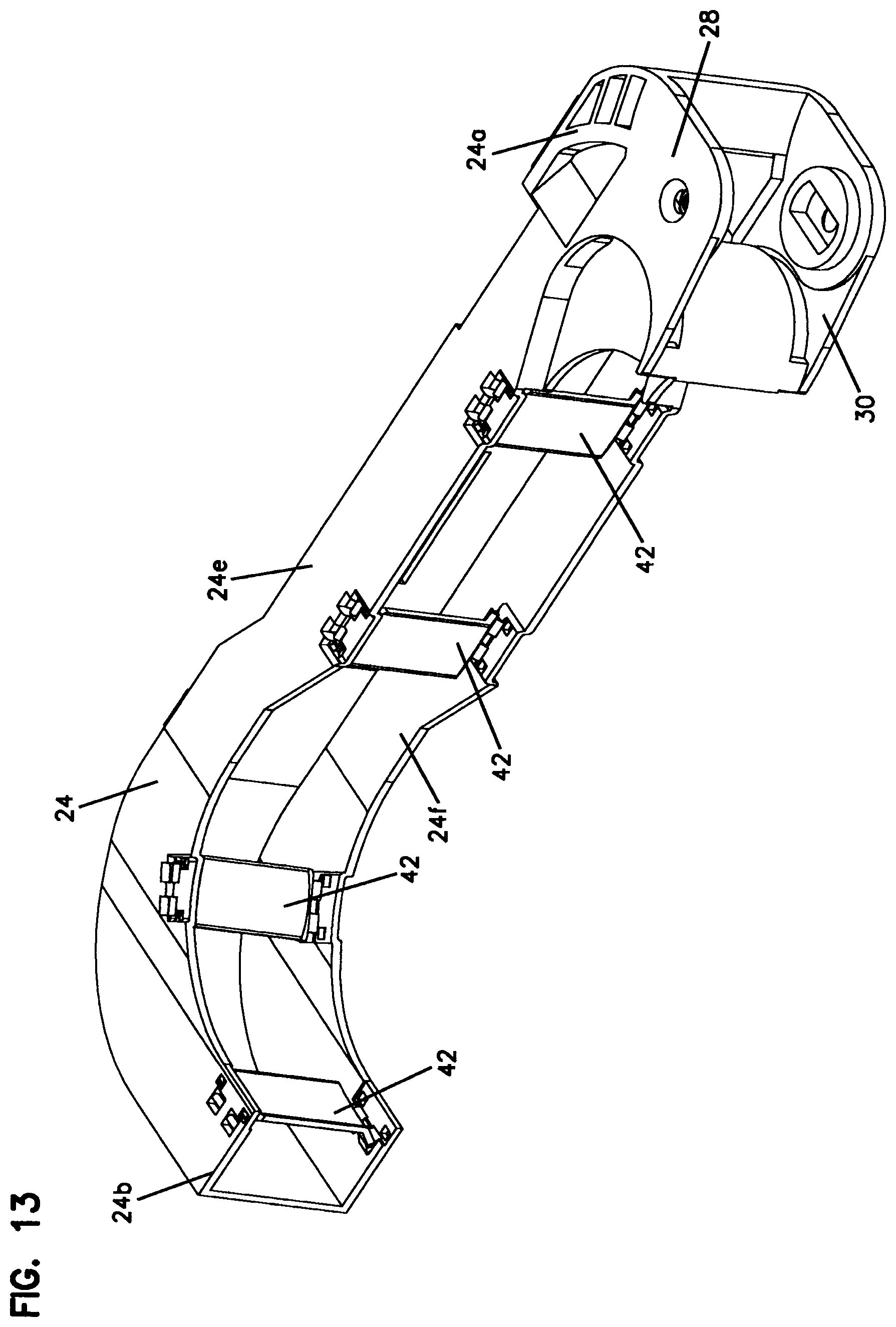 Patent US12366717 Figure 13 – Telecommunications tray assembly