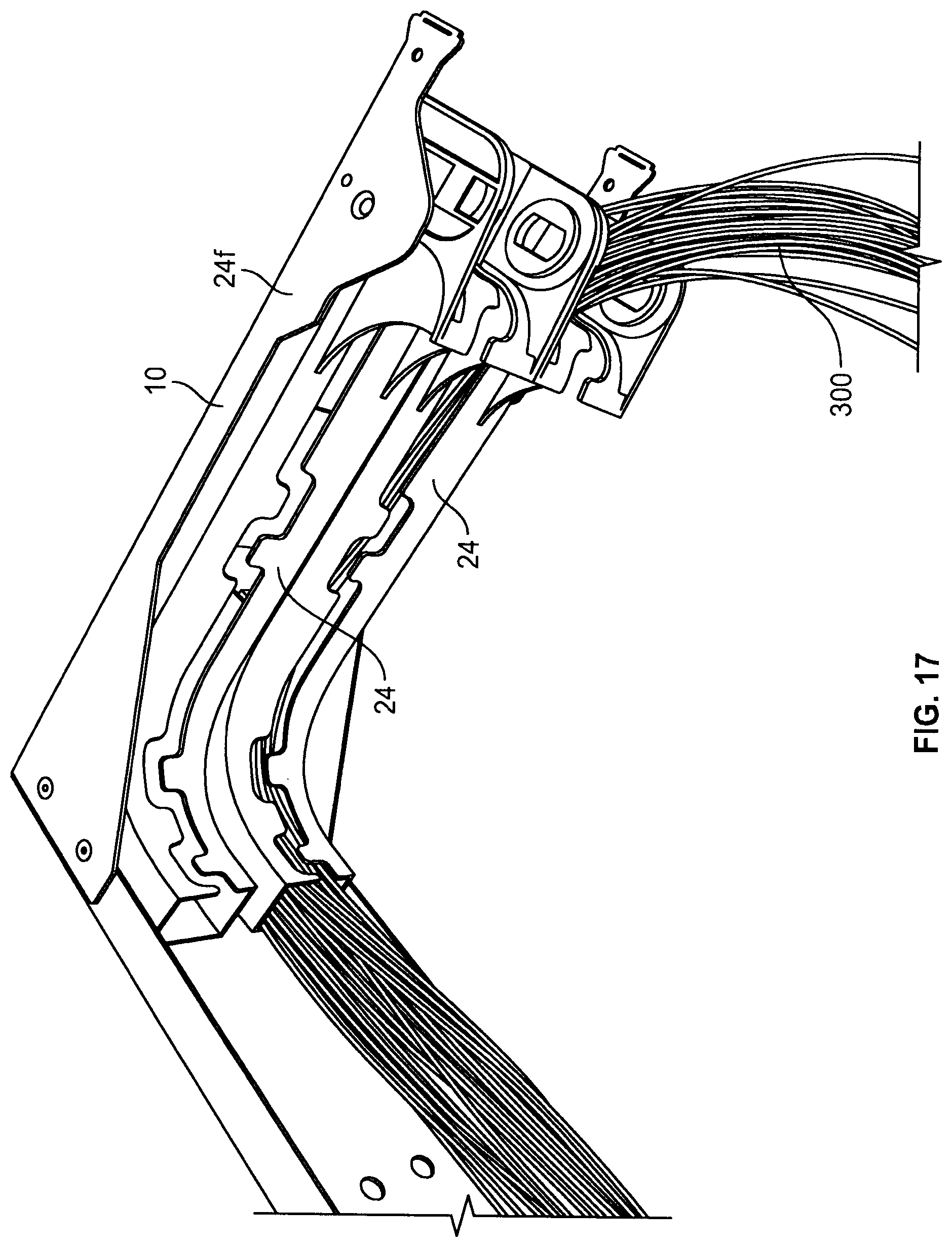 Patent US12366717 Figure 16 – Telecommunications tray assembly