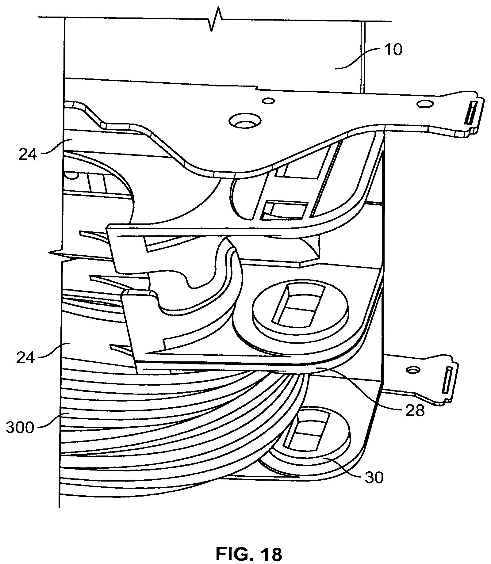 Patent US12366717 Figure 17 – Telecommunications tray assembly