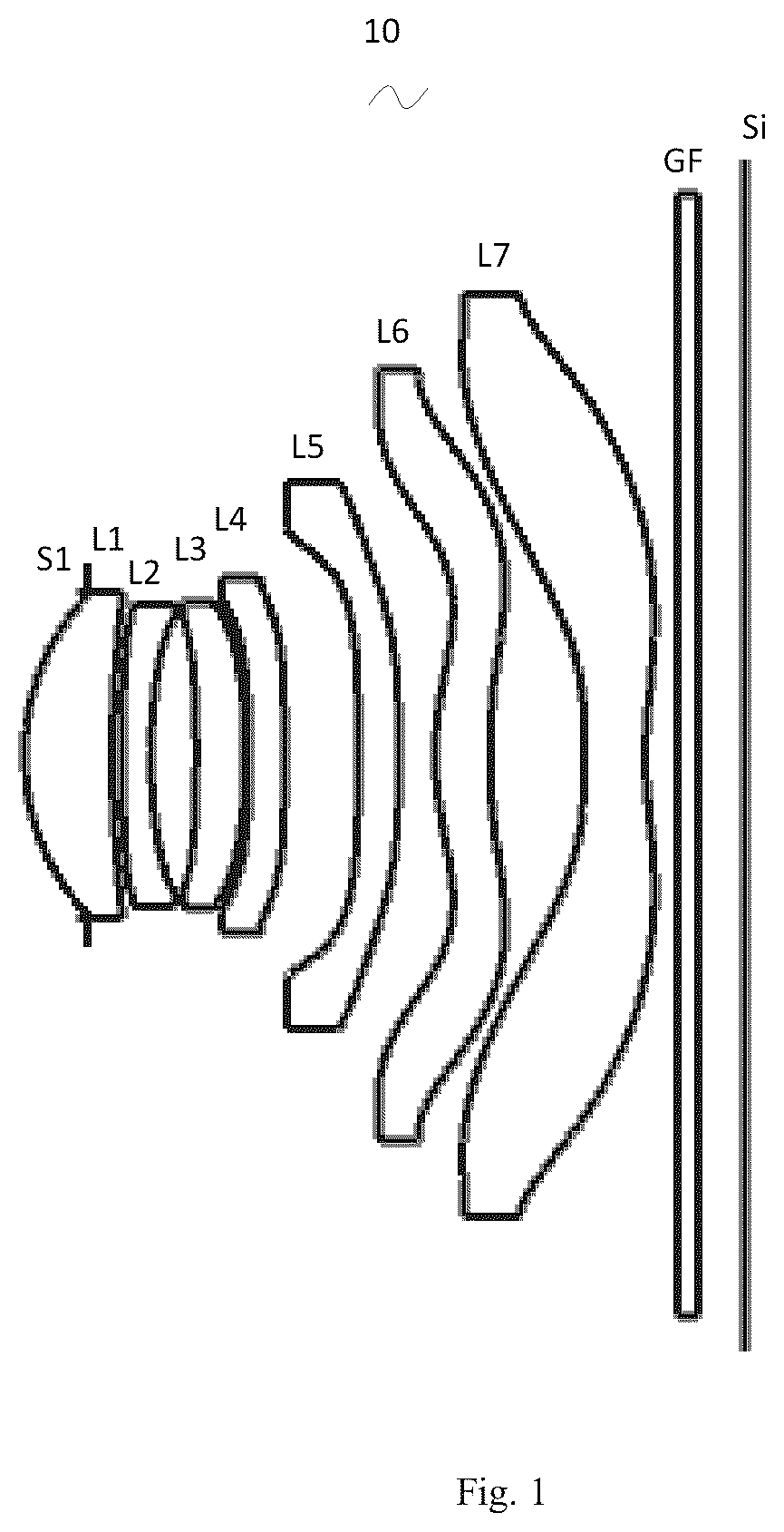 Patent US12366723 Figure 1 – Camera optical lens
