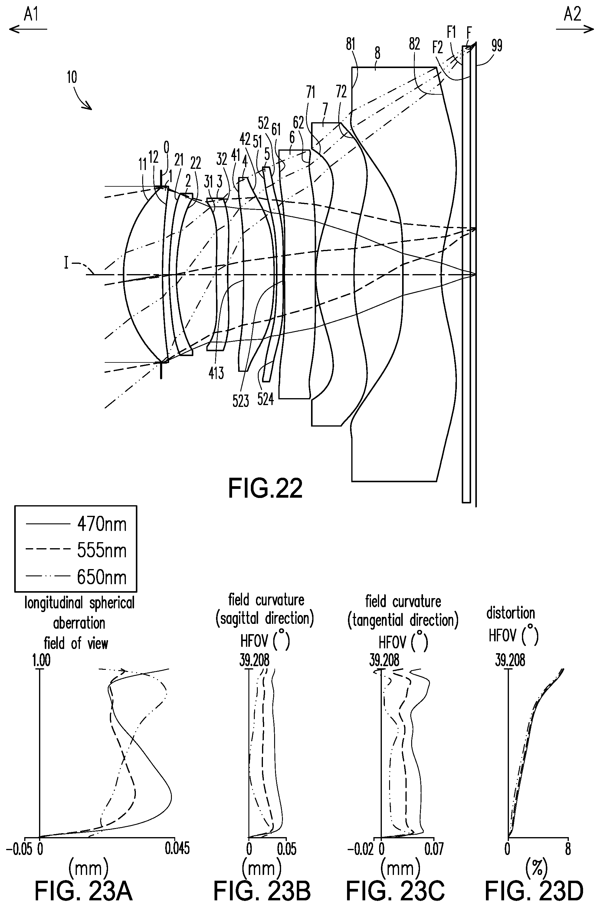 Patent US12366725 Figure 15 – Optical imaging lens