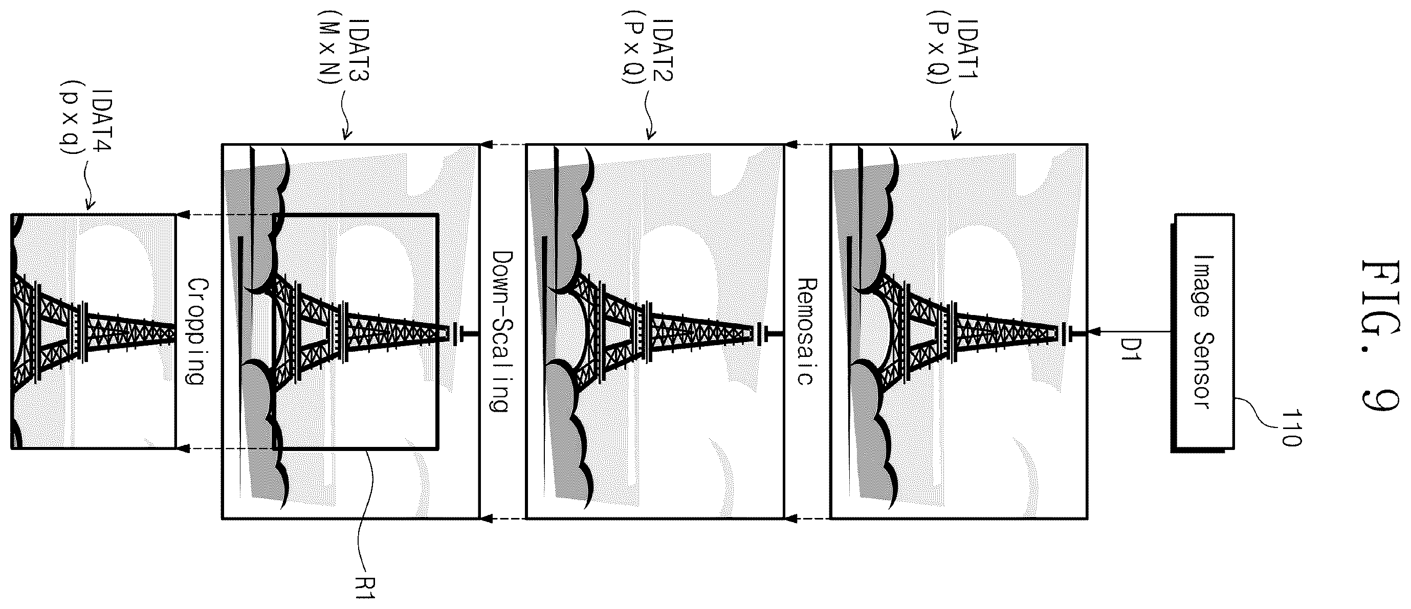 Patent US12366735 Figure 9 – Image sensor for zoom processing and electronic device including the same