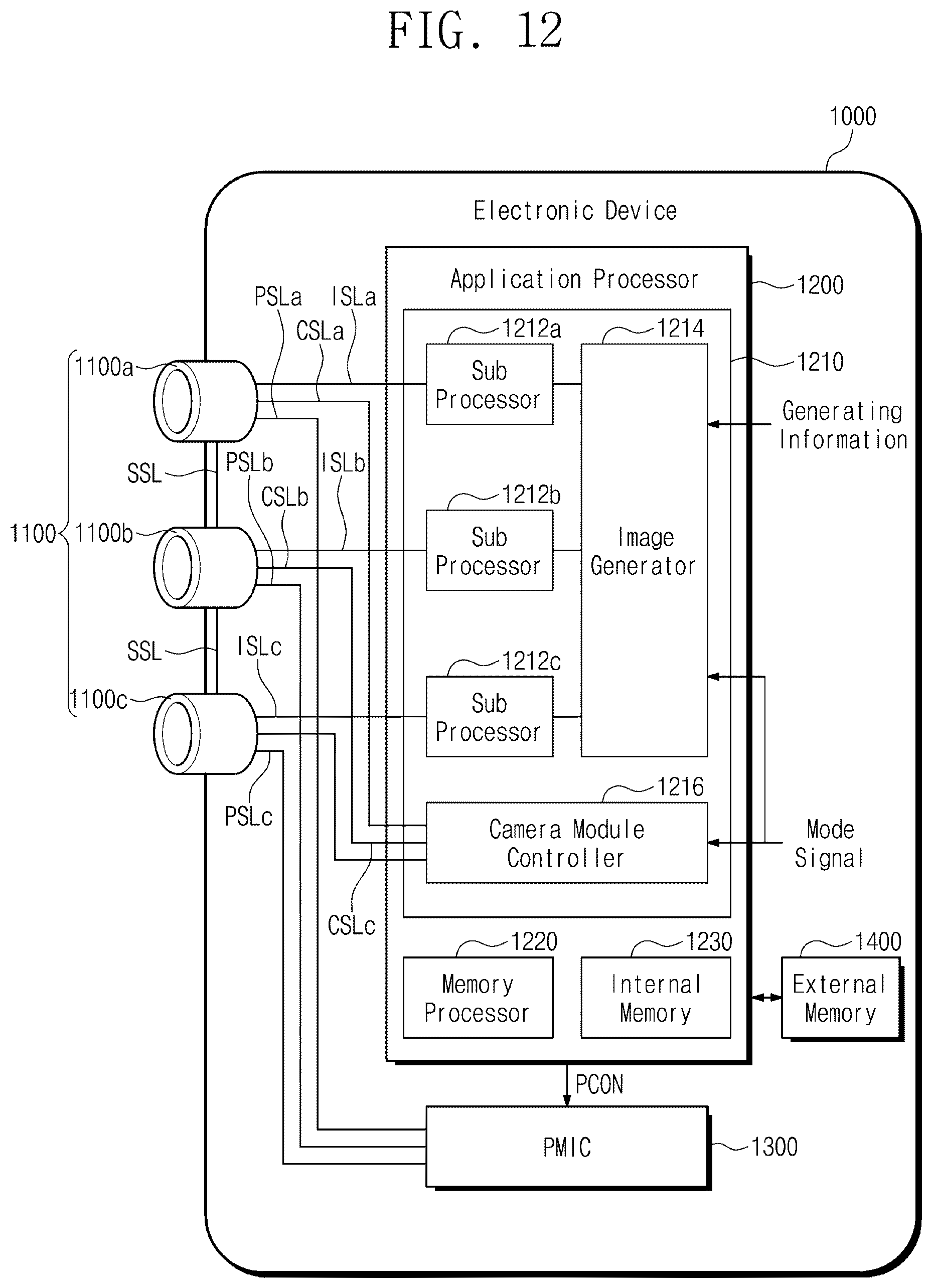 Patent US12366735 Figure 12 – Image sensor for zoom processing and electronic device including the same