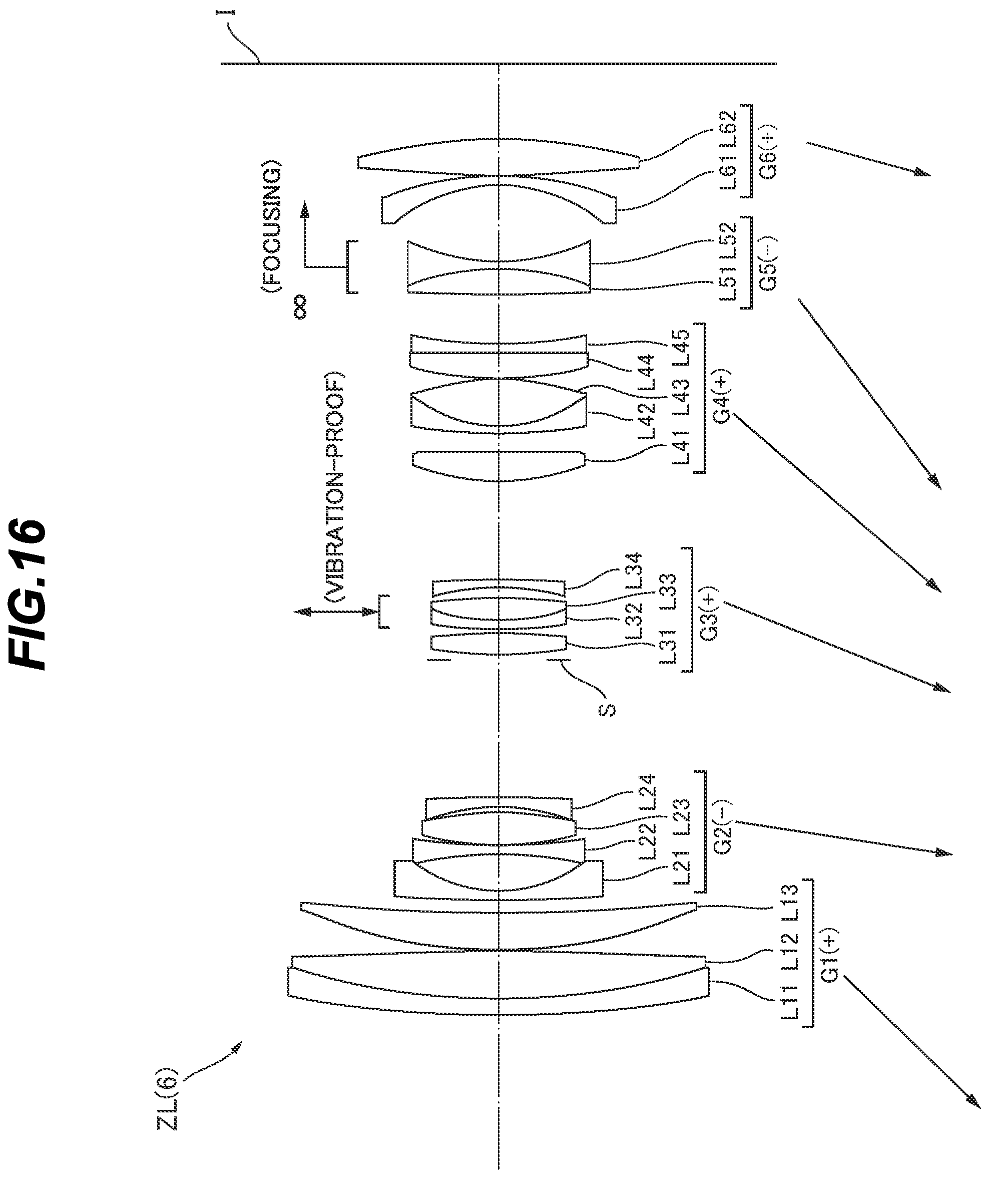 Patent US12366737 Figure 16 – Zoom optical system, optical apparatus and method for manufacturing the zoom optical system