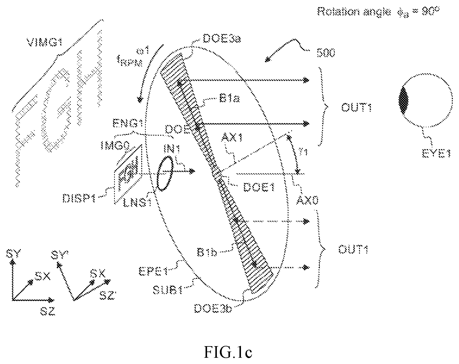 Patent US12366754 Figure 3 – Display device, a vehicle with a display device and display virtual image method