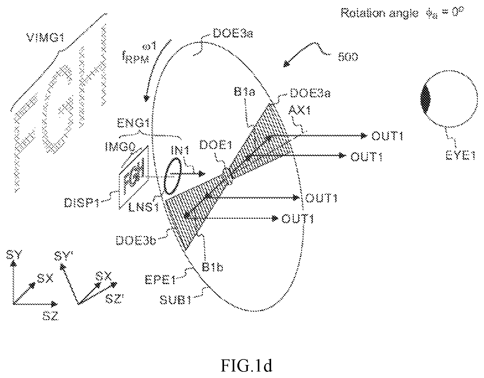 Patent US12366754 Figure 4 – Display device, a vehicle with a display device and display virtual image method