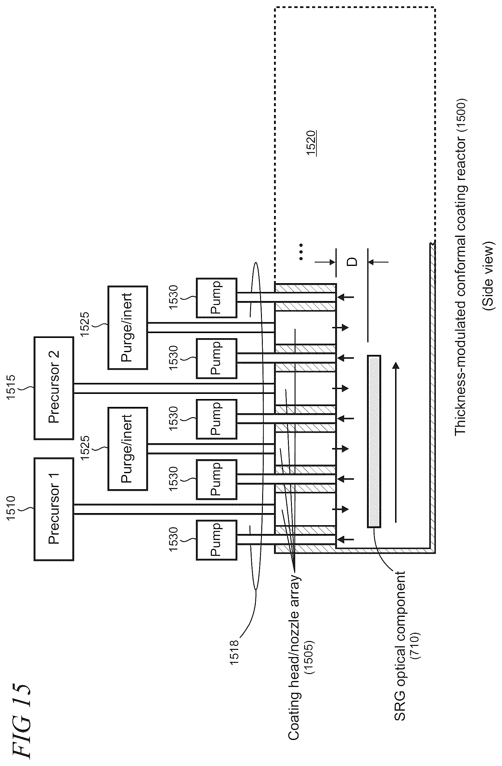Patent US12366756 Figure 10 – Thickness-modulated conformal coatings on optical components