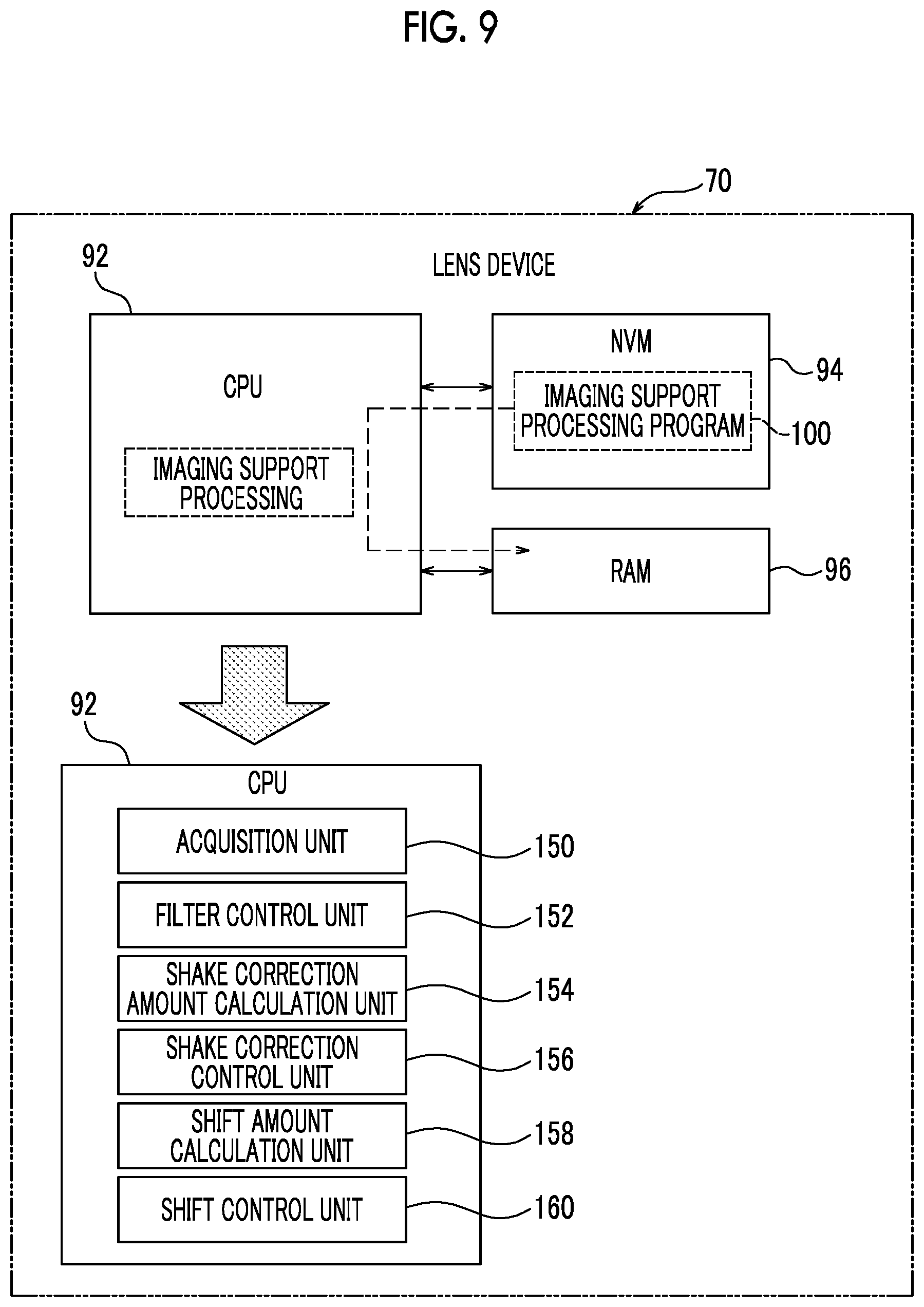 Patent US12366763 Figure 9 – Lens device, imaging apparatus, operation method of lens device, operation method of imaging apparatus, and program