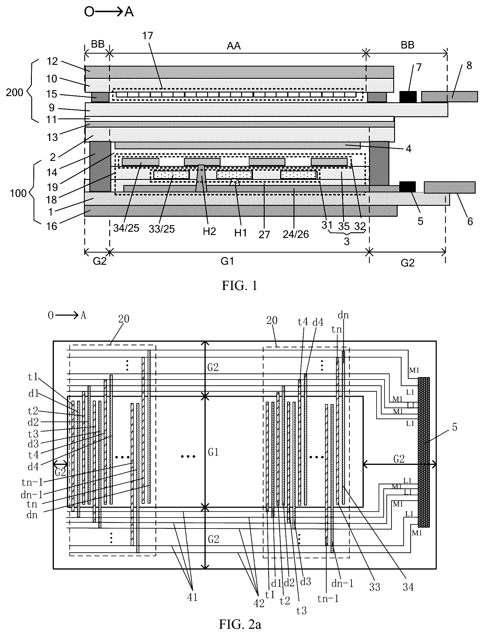 Patent US12366766 — Grating regulating device and displaying device — Figure 1