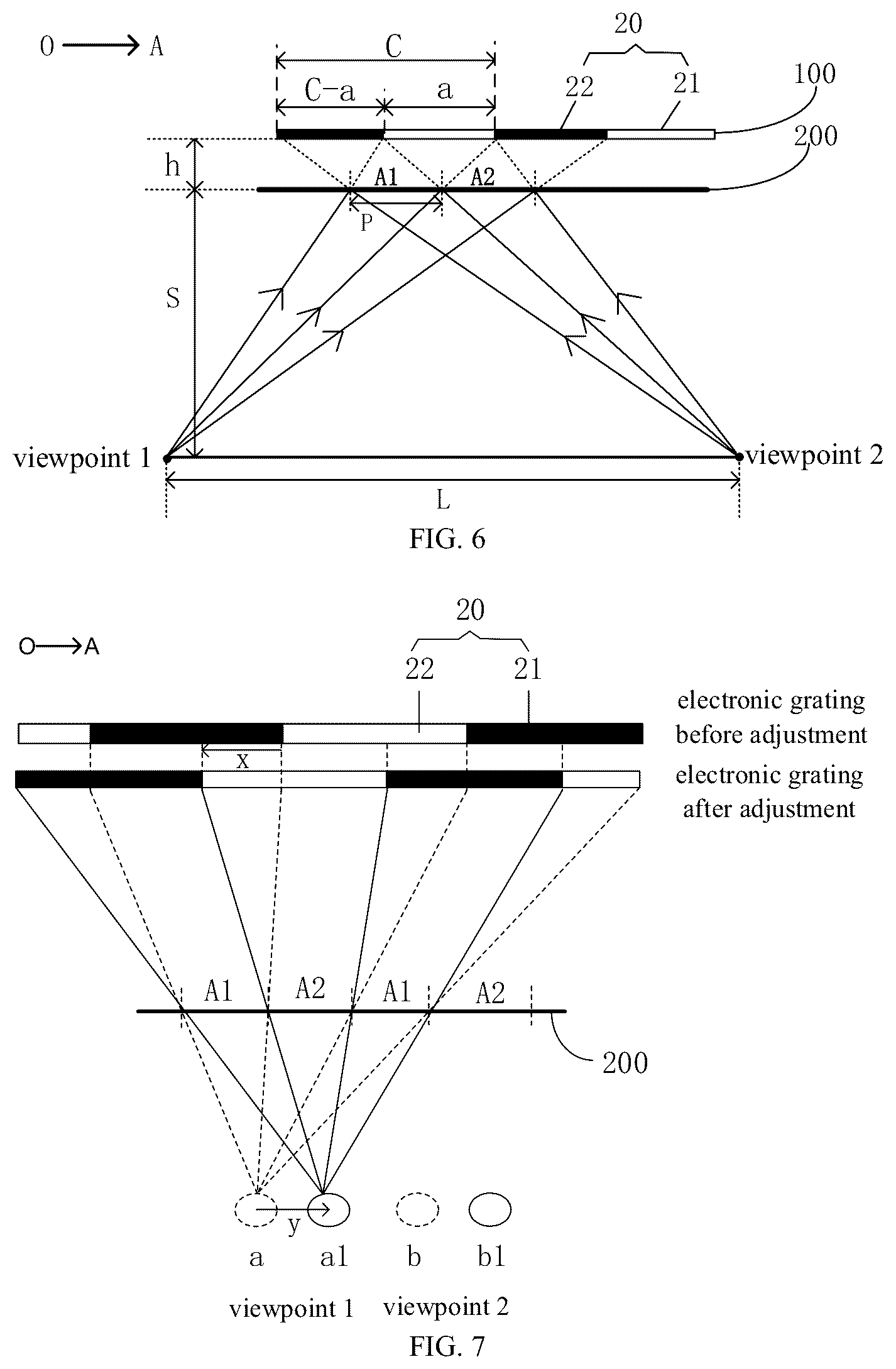 Patent US12366766 Figure 3 – Grating regulating device and displaying device
