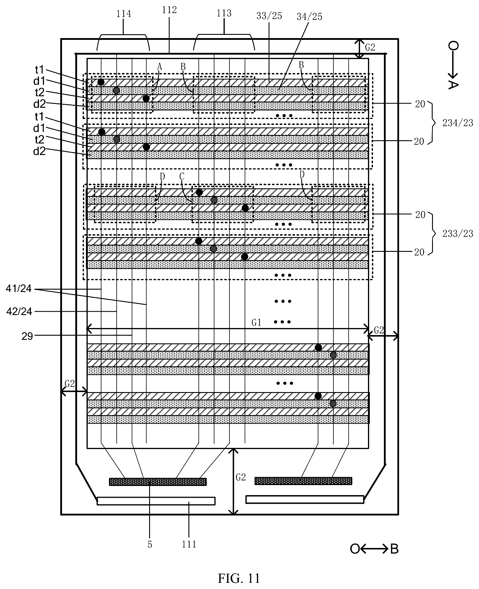 Patent US12366766 Figure 5 – Grating regulating device and displaying device