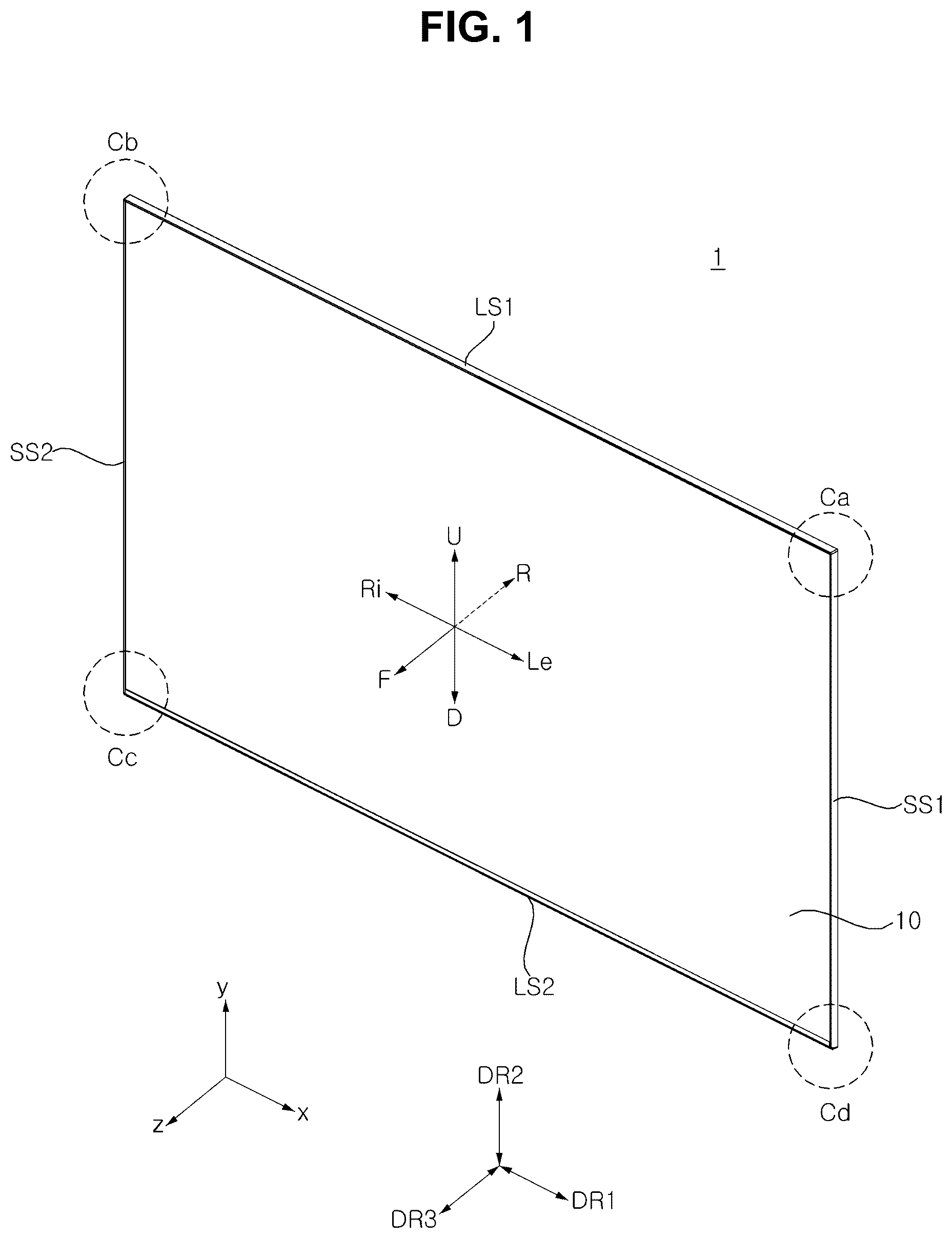 Patent US12366771 Figure 1 – Display device