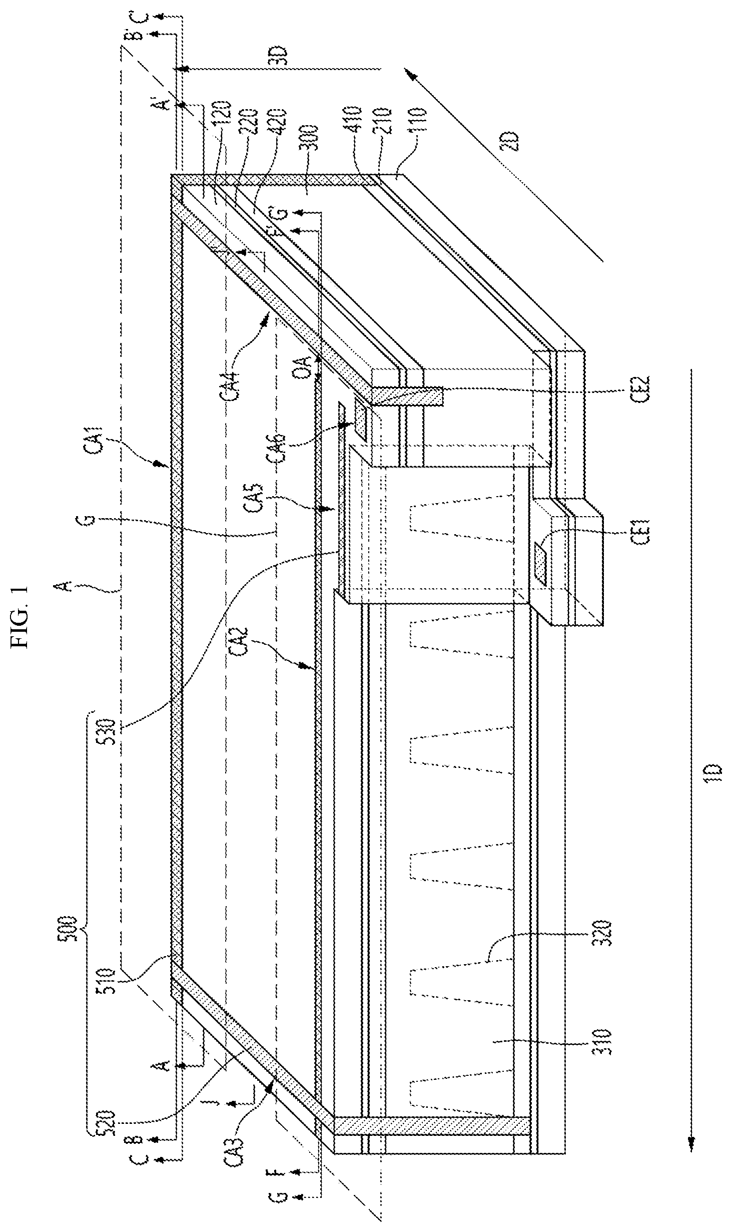 Patent US12366772 Figure 1 – Optical path control member and display device comprising the same