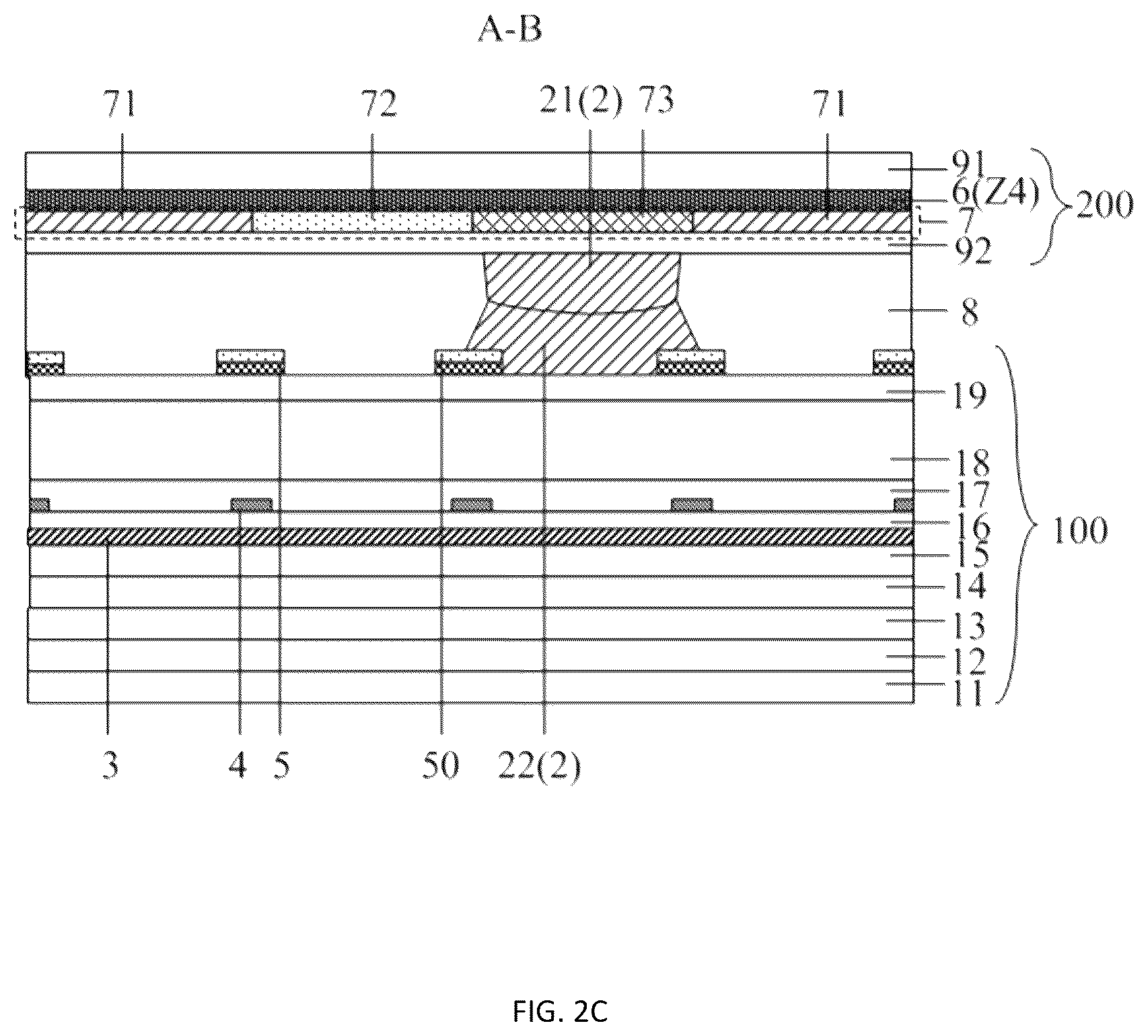 Patent US12366779 Figure 4 – Display panel comprising a blocking structure and a spacer and display apparatus