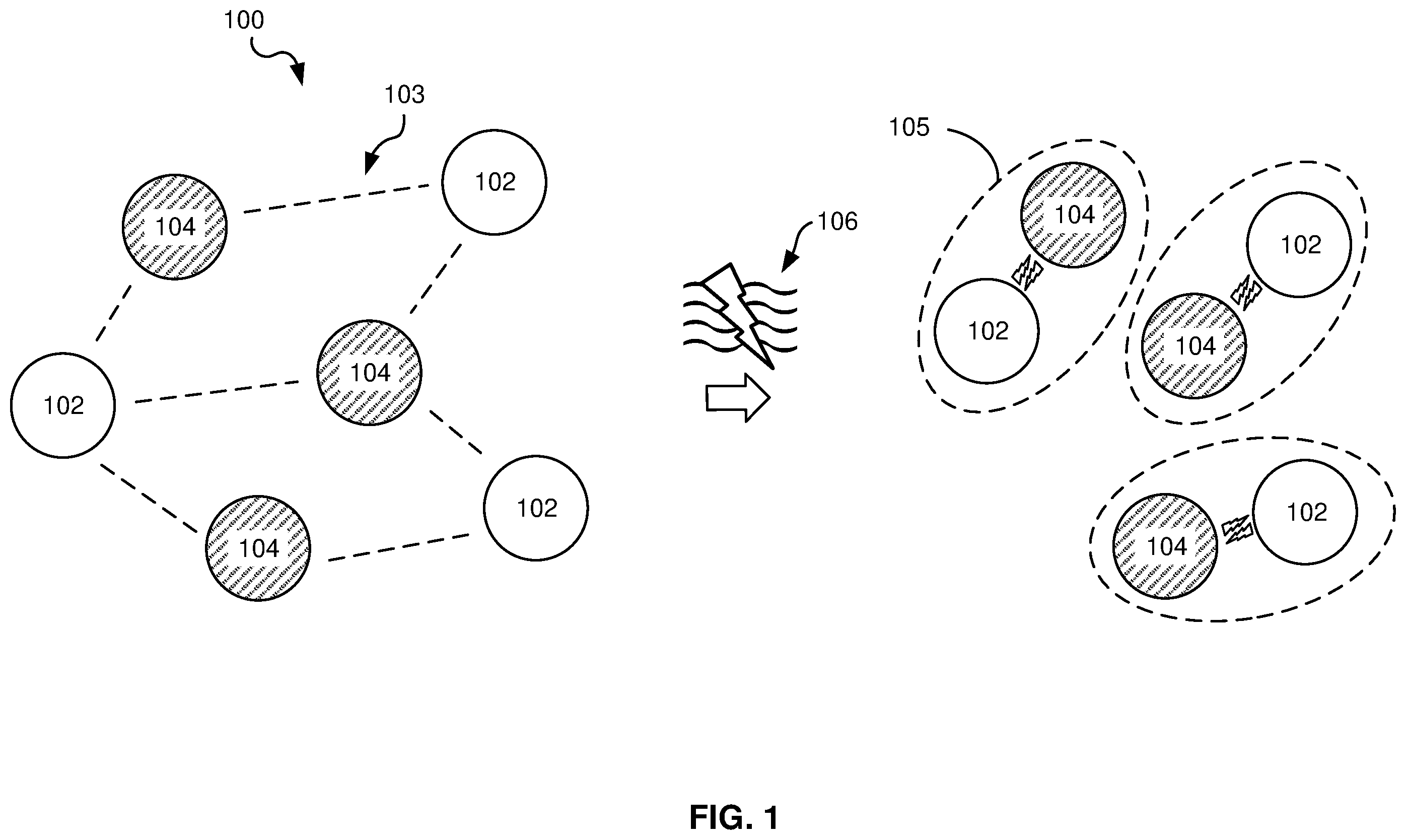 Patent US12366787 Figure 1 – Optical activation of chemical entities in electrophoretic dispersions for display devices