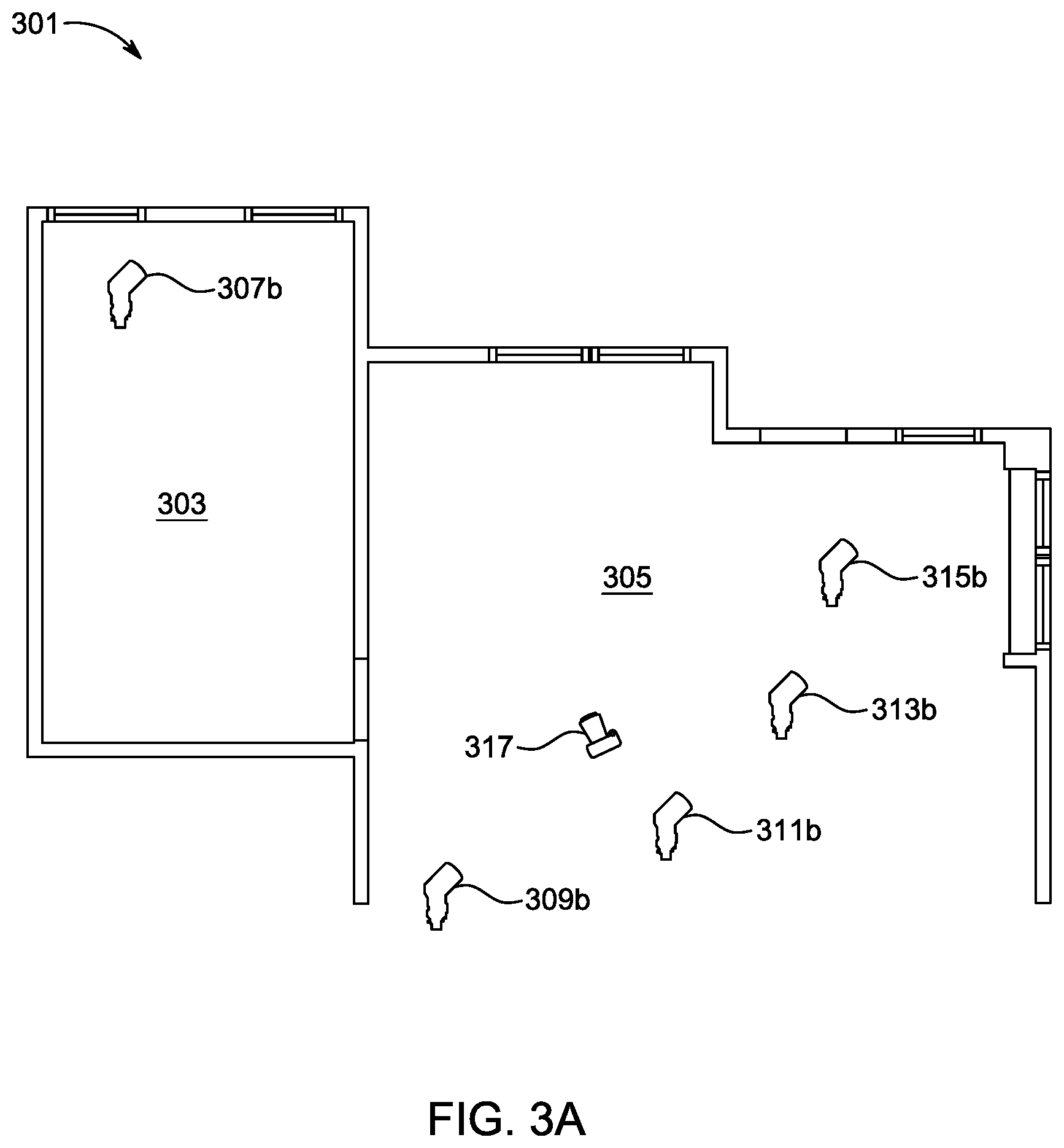 Patent US12366790 Figure 3 – Deployable multiple lighting system for residential and commercial interior photography and method thereof
