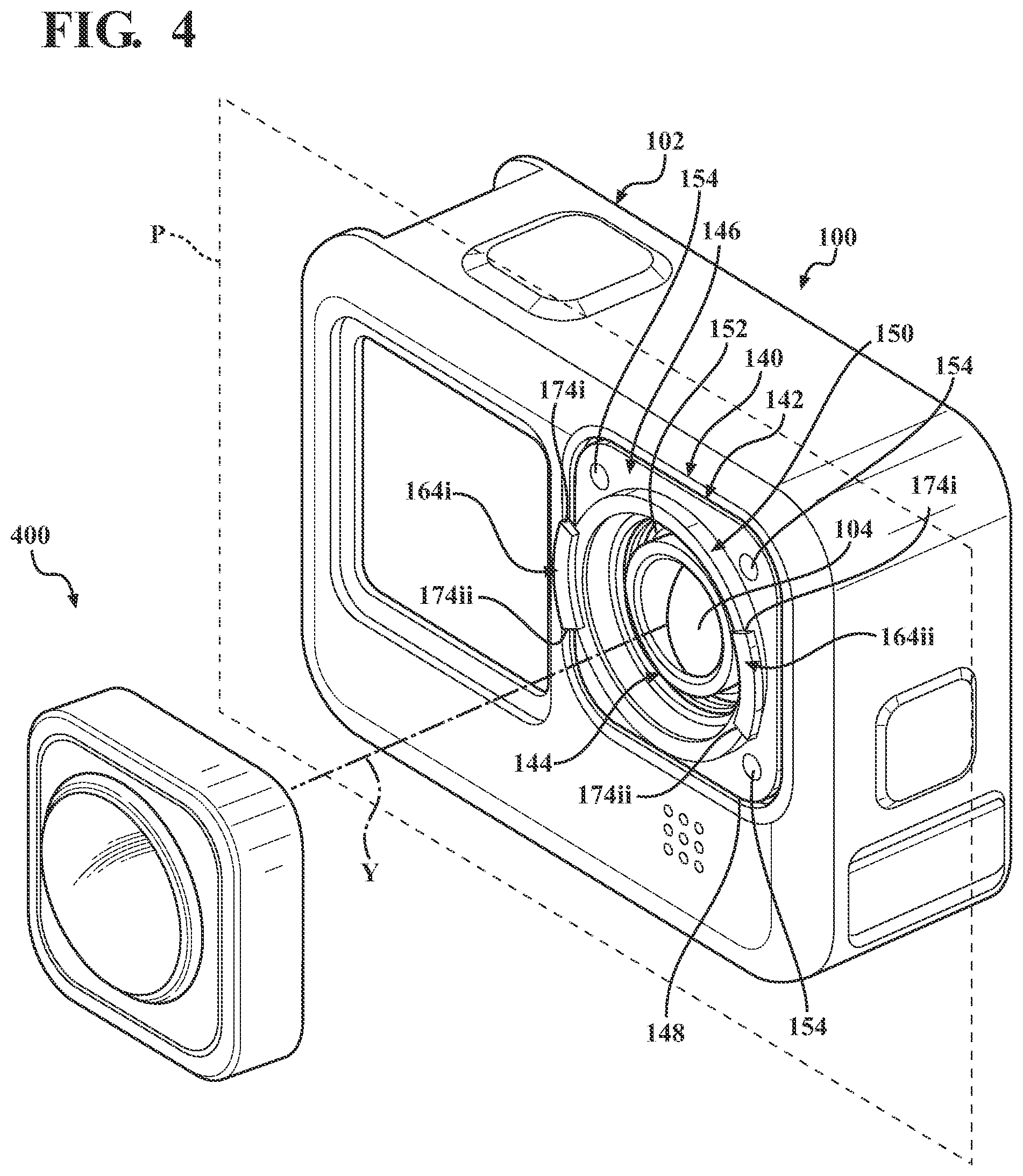 Patent US12366792 Figure 4 – Removable lens accessories for image capture devices