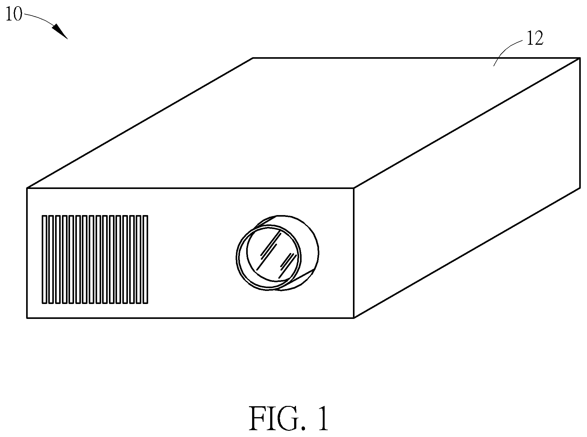 Patent US12366794 Figure 1 – Optical engine device with heat dissipation function and projector thereof