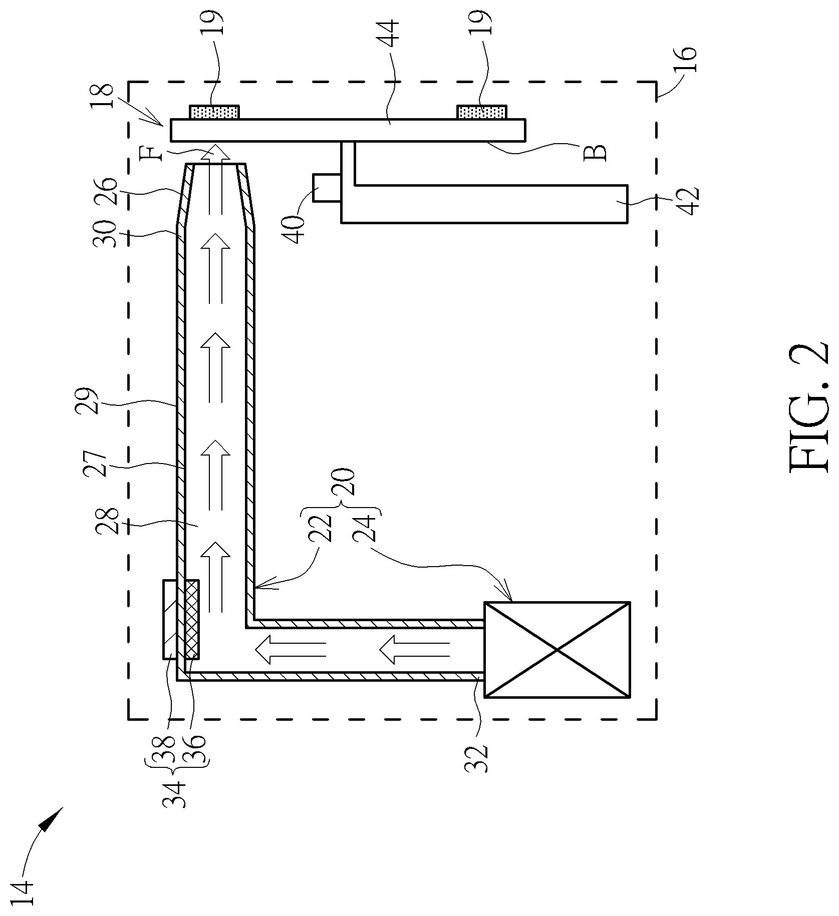 Patent US12366794 Figure 2 – Optical engine device with heat dissipation function and projector thereof