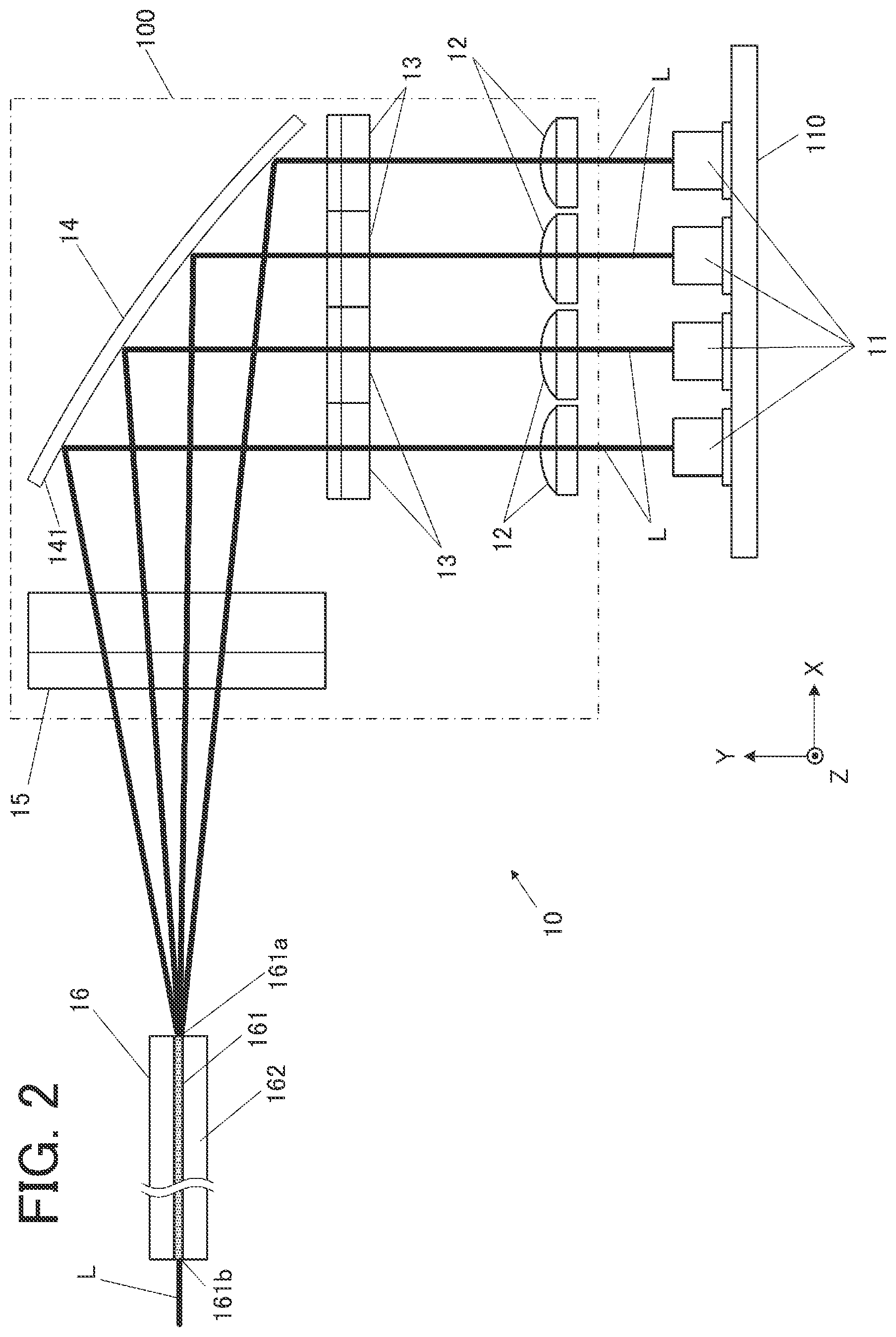 Patent US12366796 Figure 2 – Light source device and projection device