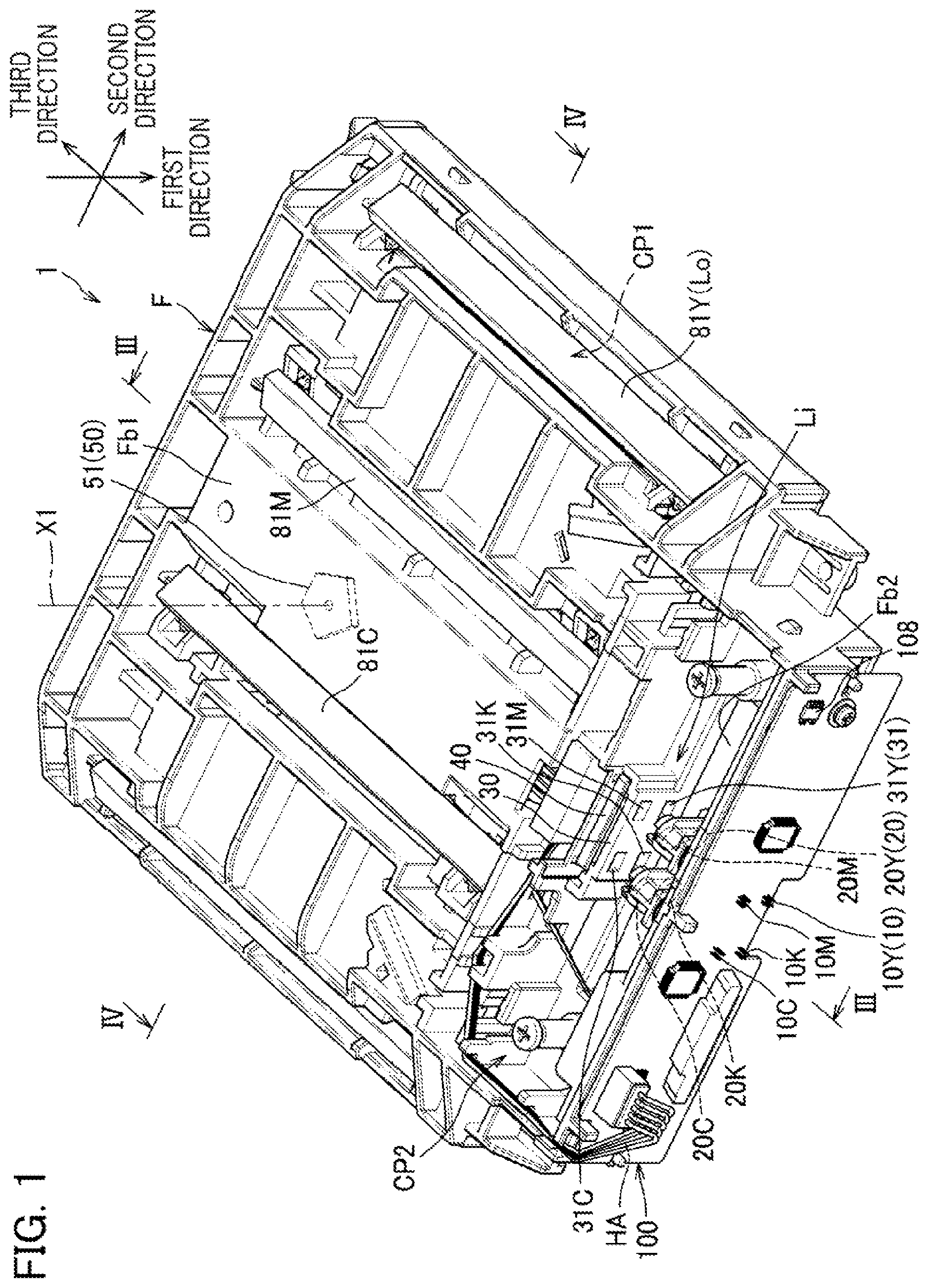 Patent US12366814 Figure 1 – Scanning optical device including first semiconductor laser, second semiconductor laser, first optical sensor, and second optical sensor which are mounted on circuit board