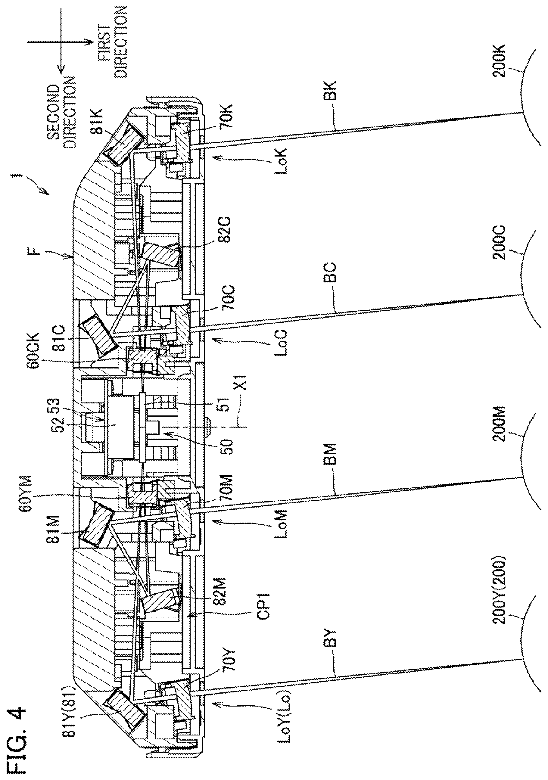 Patent US12366814 Figure 4 – Scanning optical device including first semiconductor laser, second semiconductor laser, first optical sensor, and second optical sensor which are mounted on circuit board