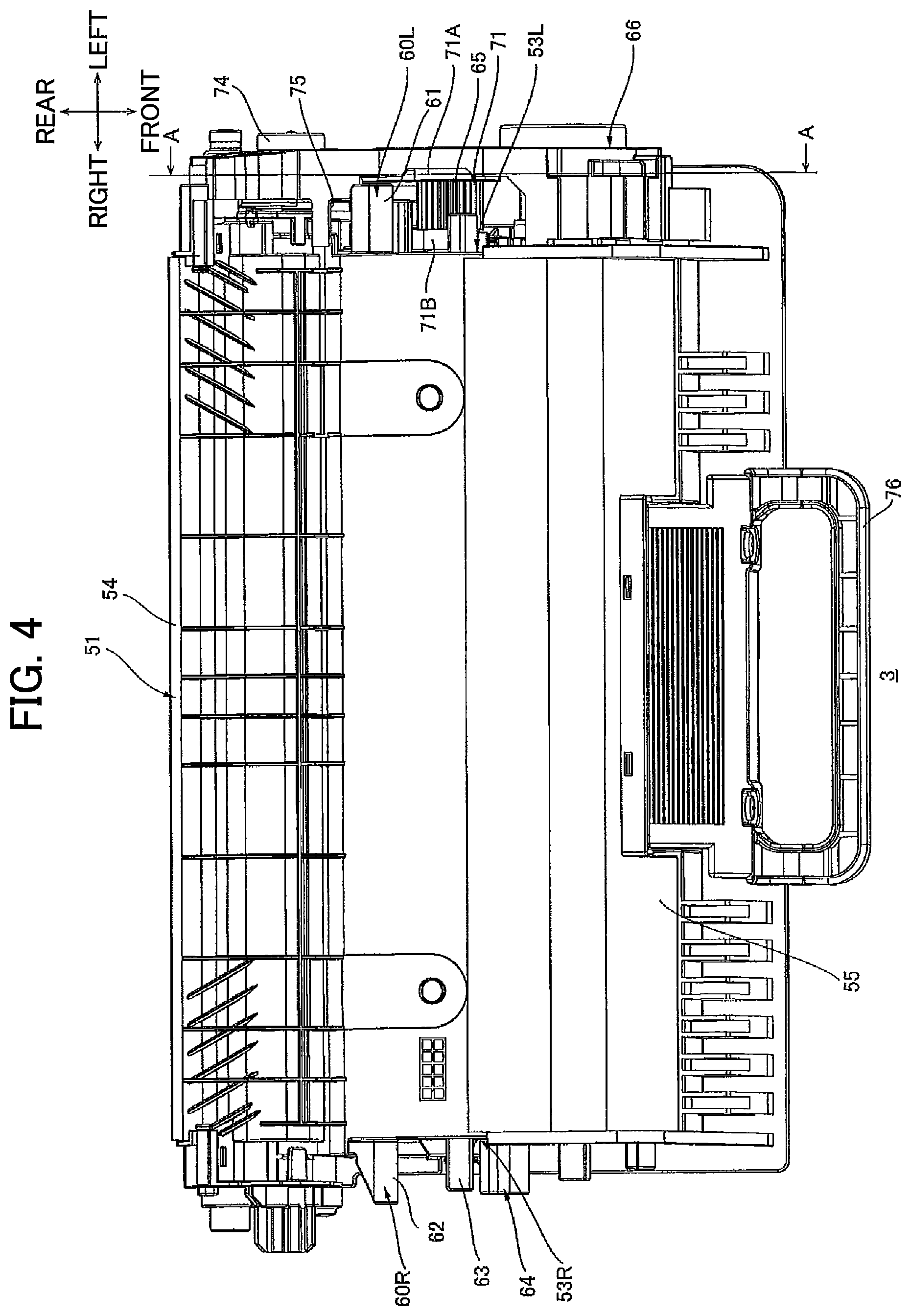 Patent US12366817 Figure 4 – Developing cartridge including protrusion positioned at outer surface of casing
