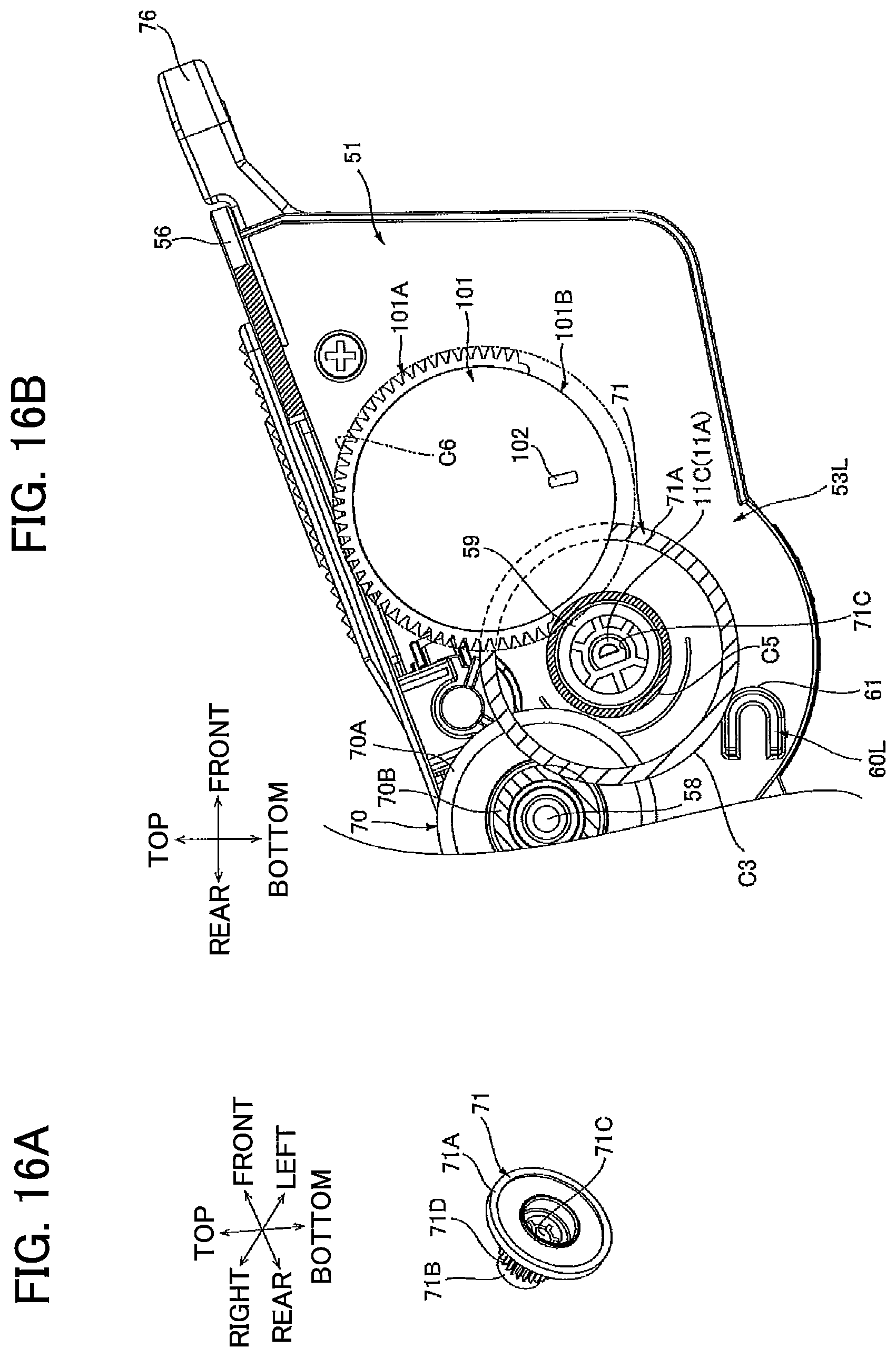 Patent US12366817 Figure 16 – Developing cartridge including protrusion positioned at outer surface of casing