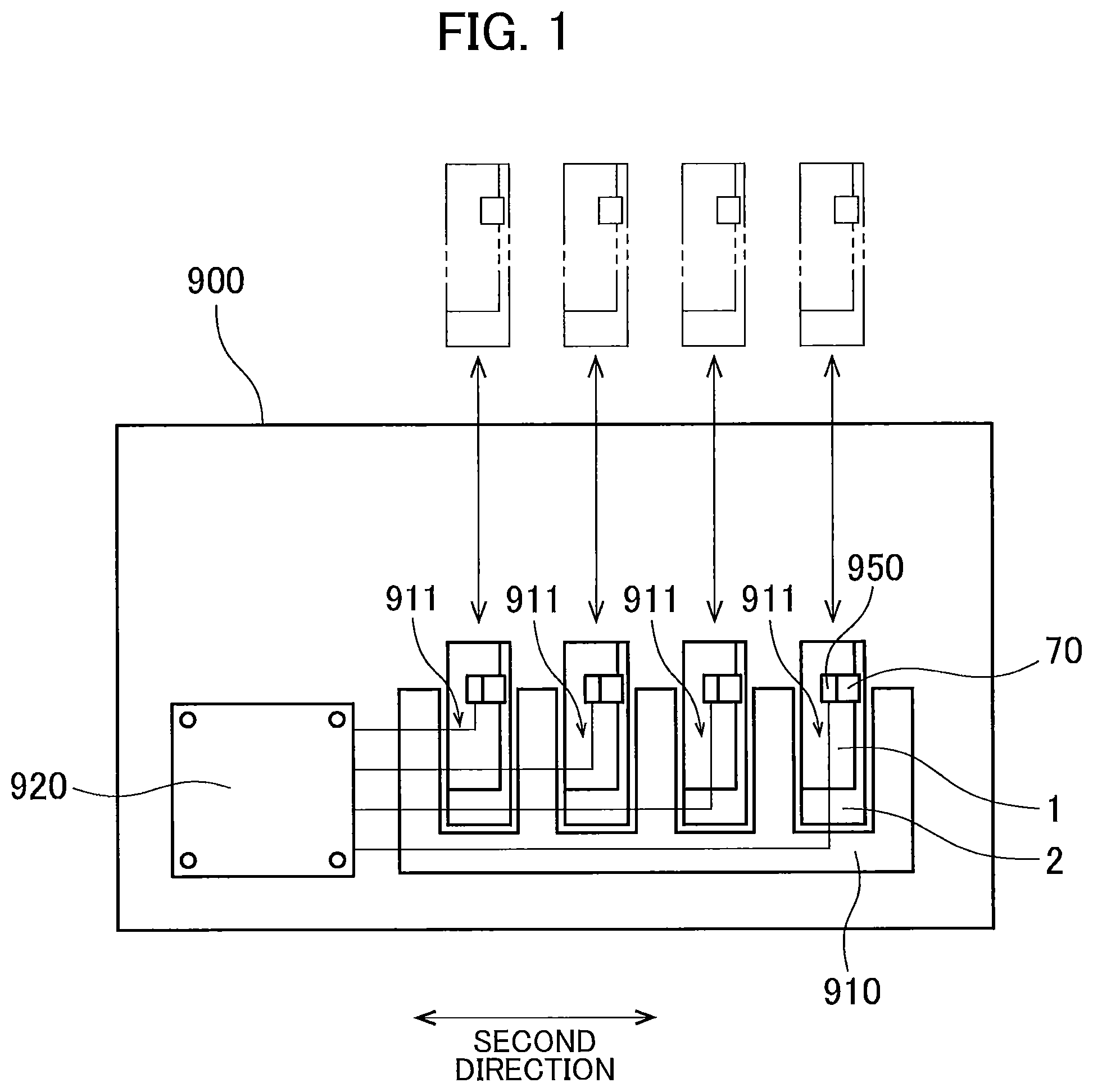 Patent US12366821 Figure 1 – Drum cartridge including electrical contact surface movable relative to drum frame