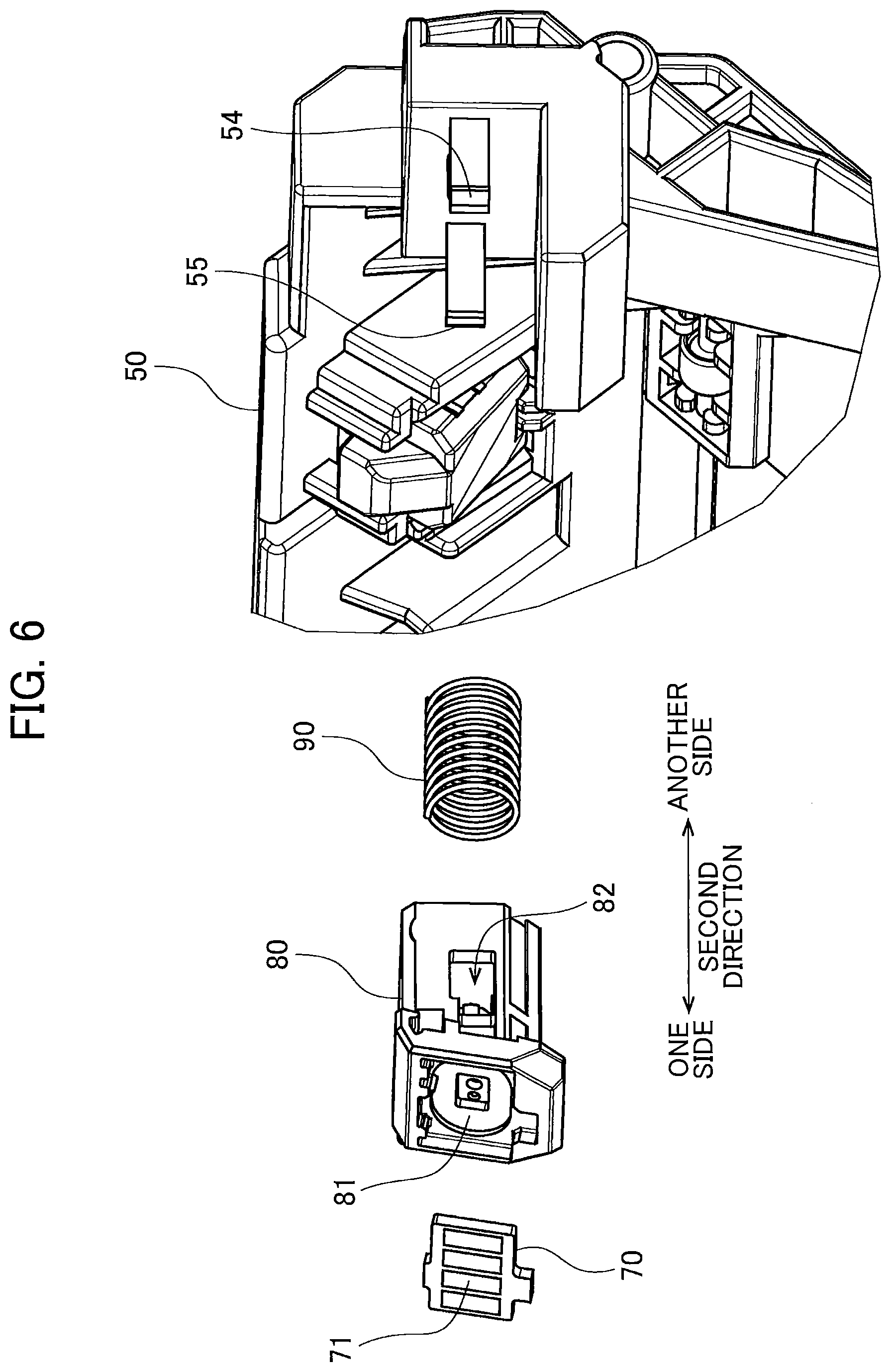 Patent US12366821 Figure 6 – Drum cartridge including electrical contact surface movable relative to drum frame