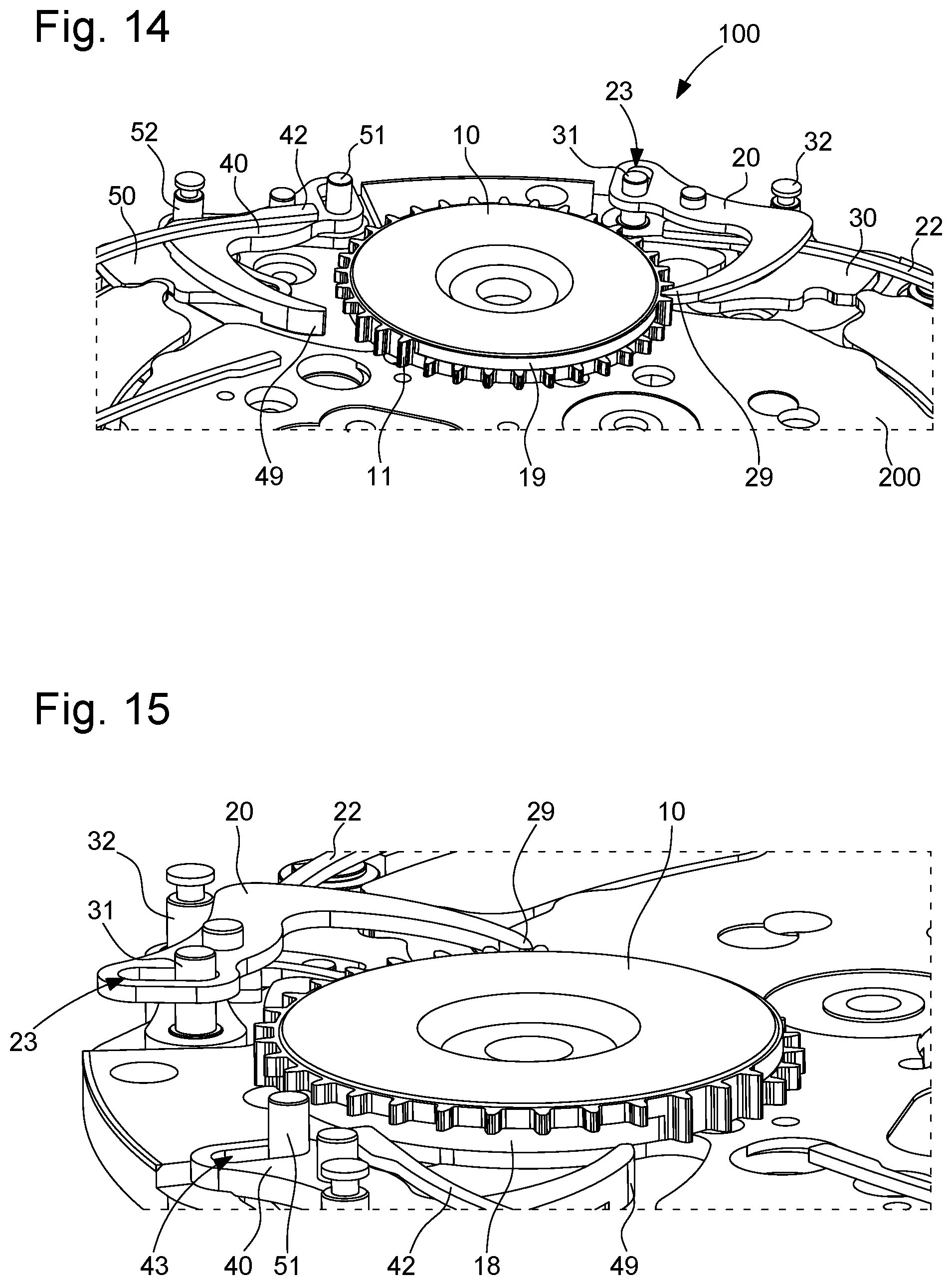 Patent US12366827 Figure 7 – Time zone correction mechanism for a timepiece