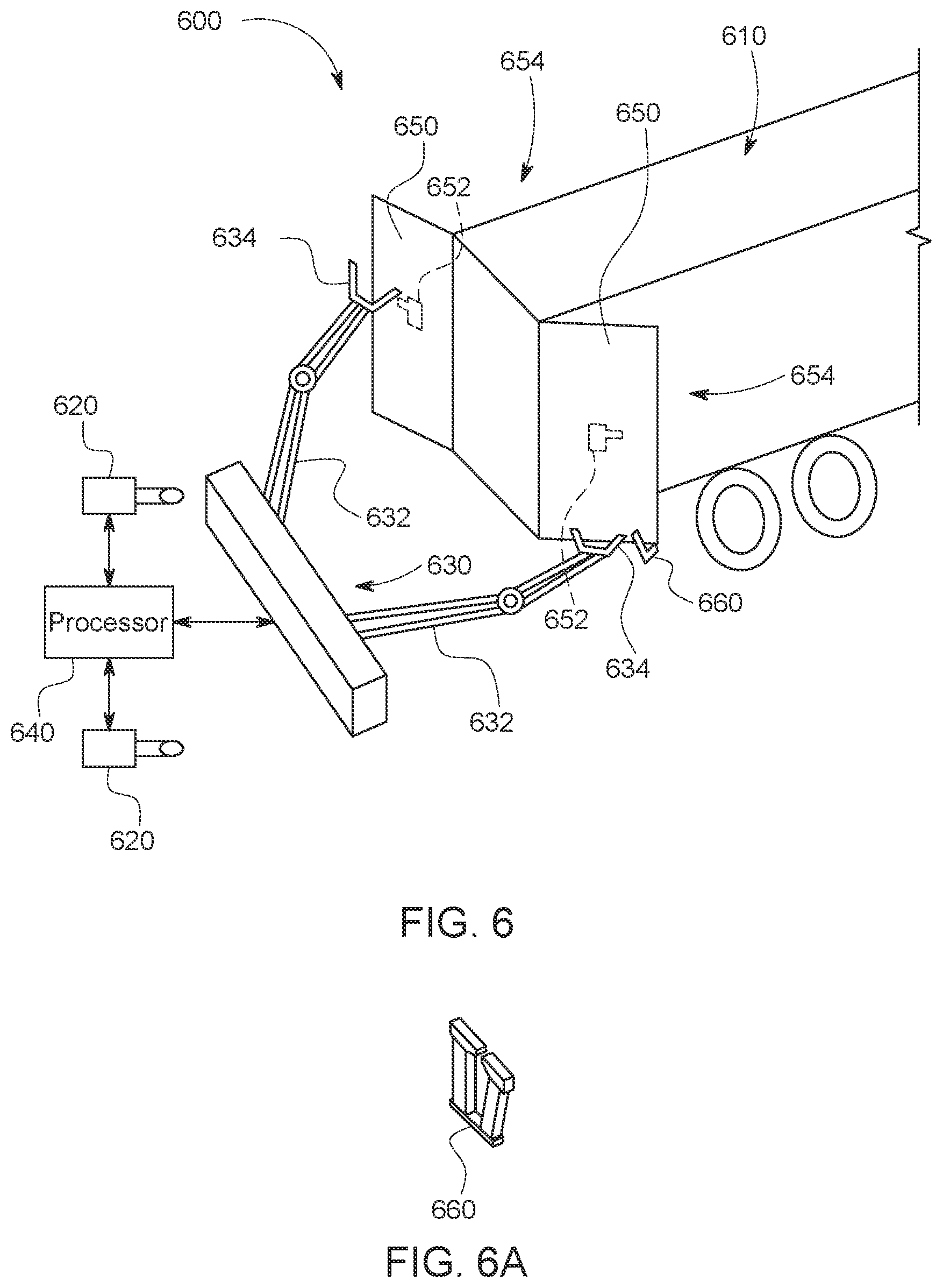 Patent US12366856 Figure 6 – Systems and methods for automated operation and handling of autonomous trucks and trailers hauled thereby