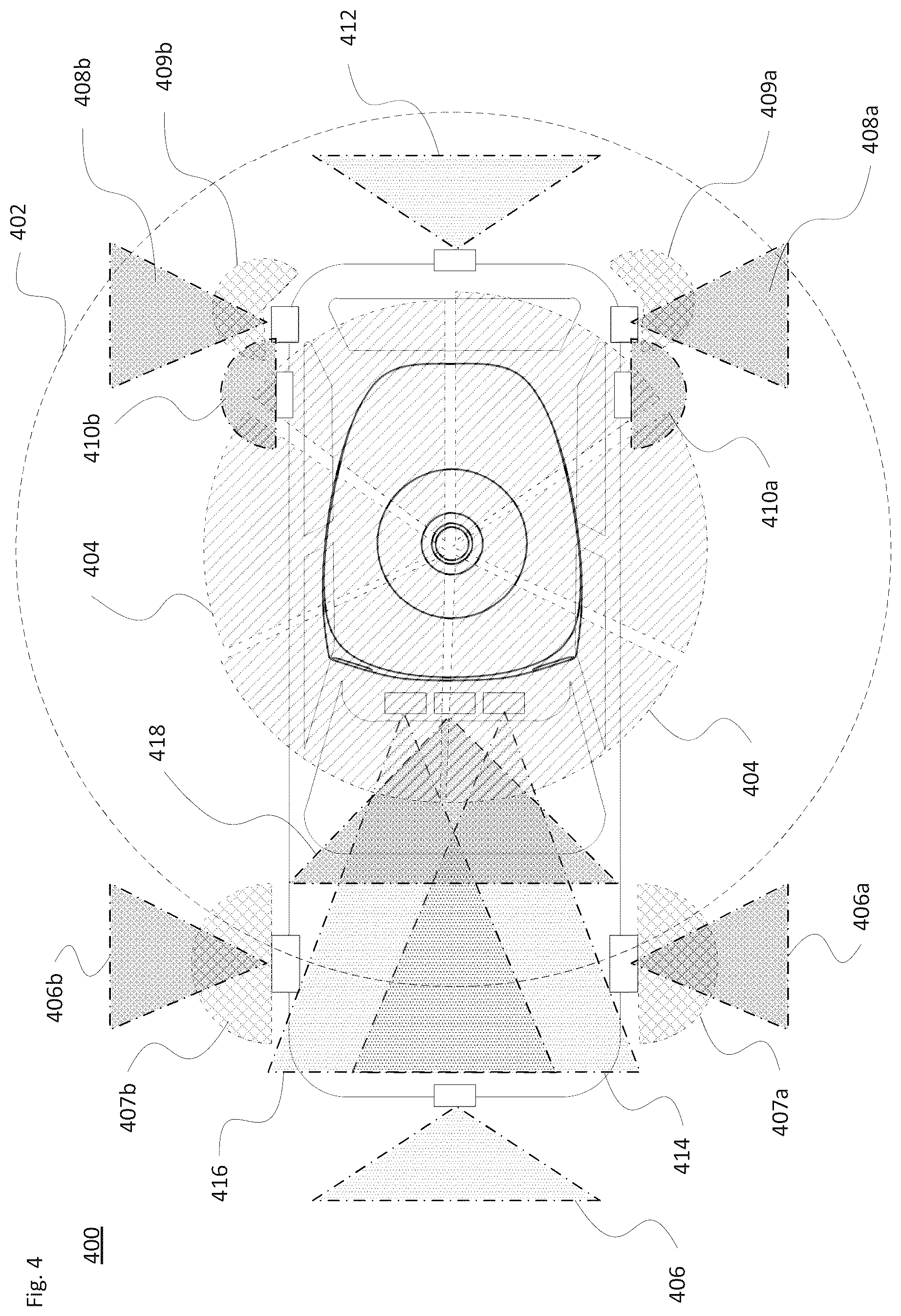 Patent US12366857 Figure 9 – Perimeter sensor housings