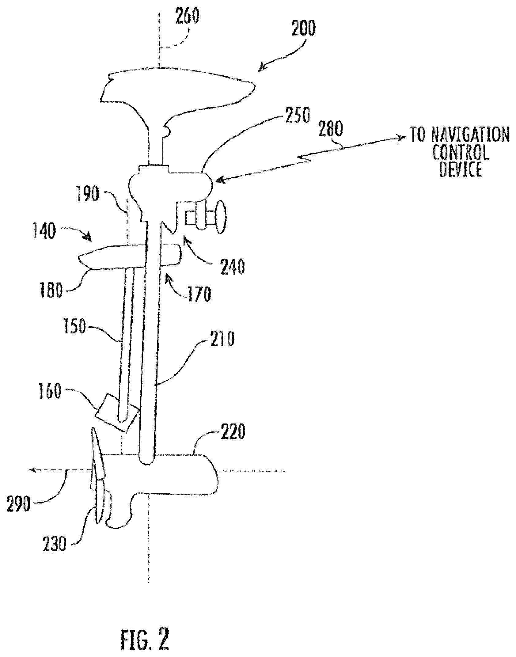 Patent US12366859 Figure 2 – Trolling motor and sonar device directional control