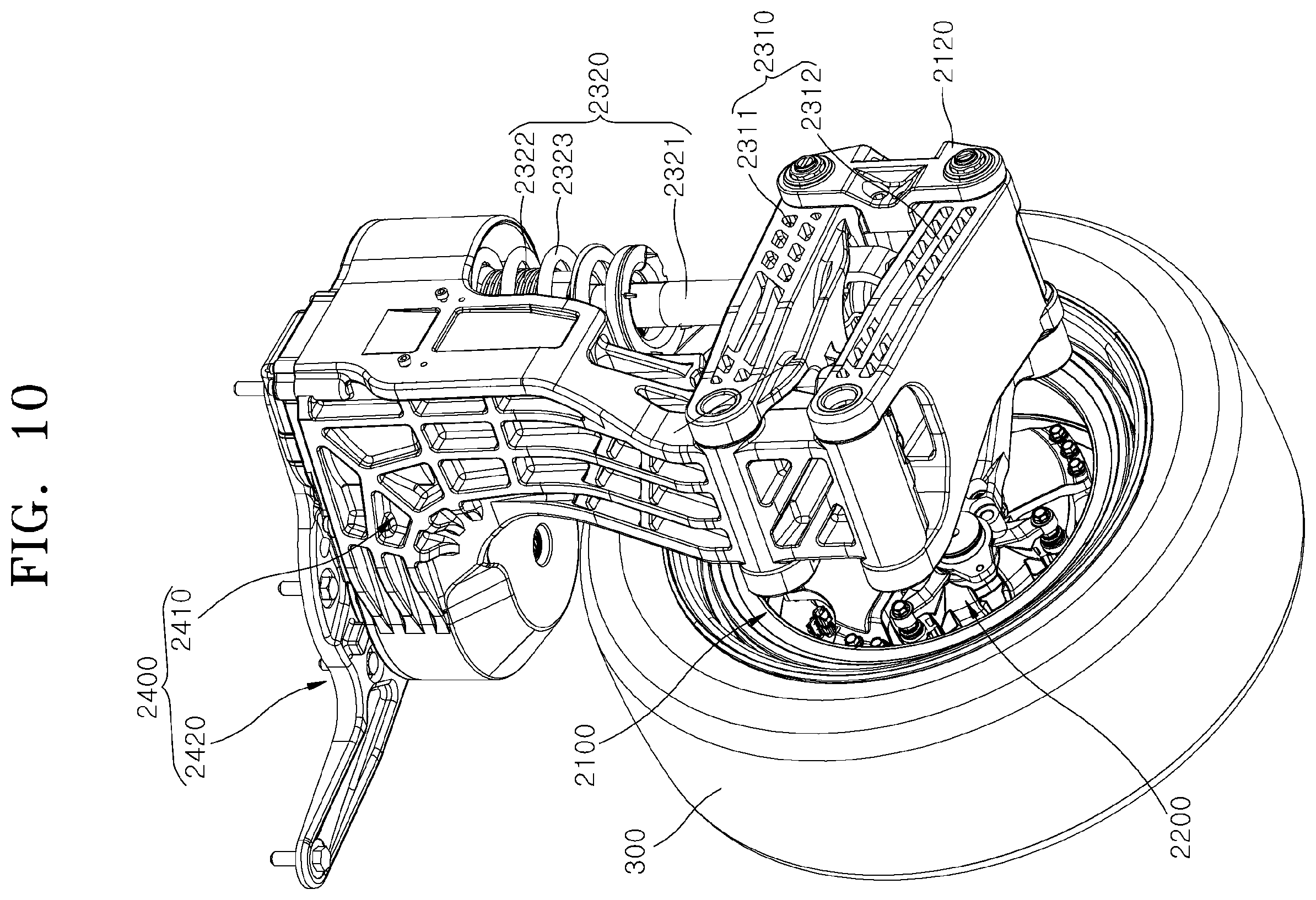 Patent US12366861 Figure 9 – Corner module apparatus for vehicle