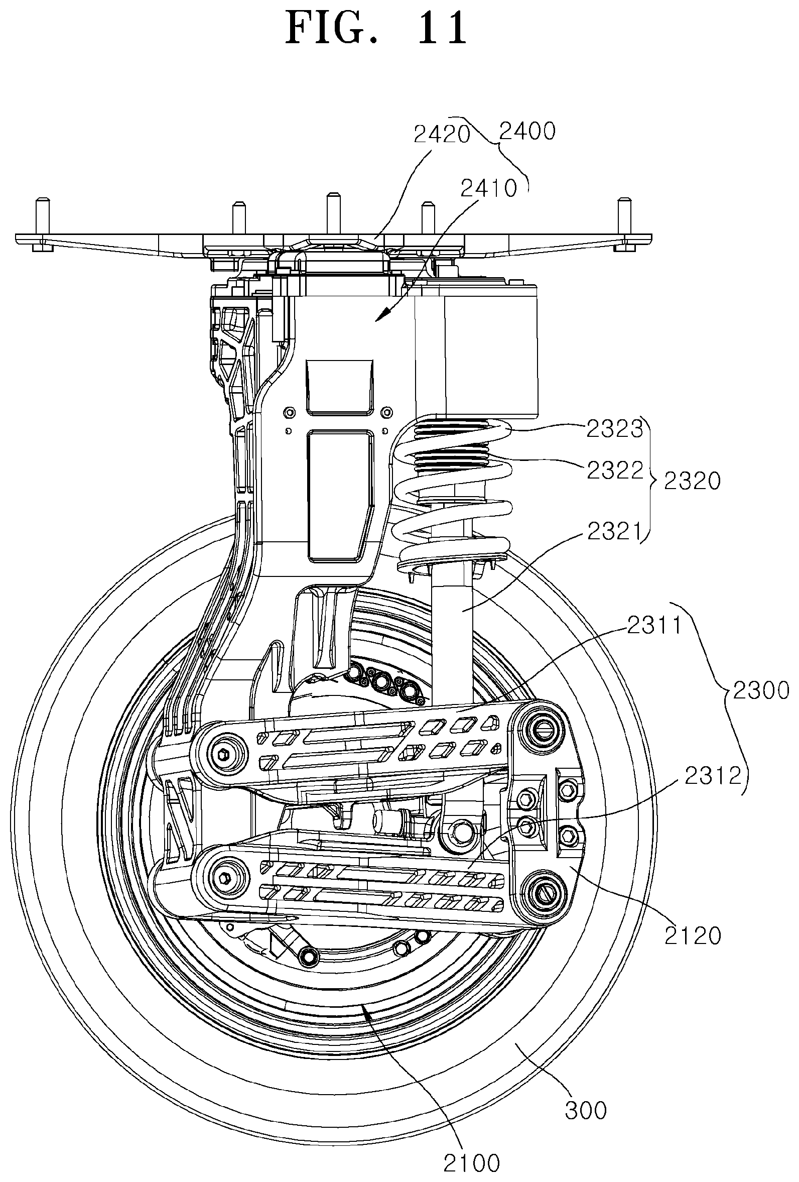 Patent US12366861 Figure 10 – Corner module apparatus for vehicle
