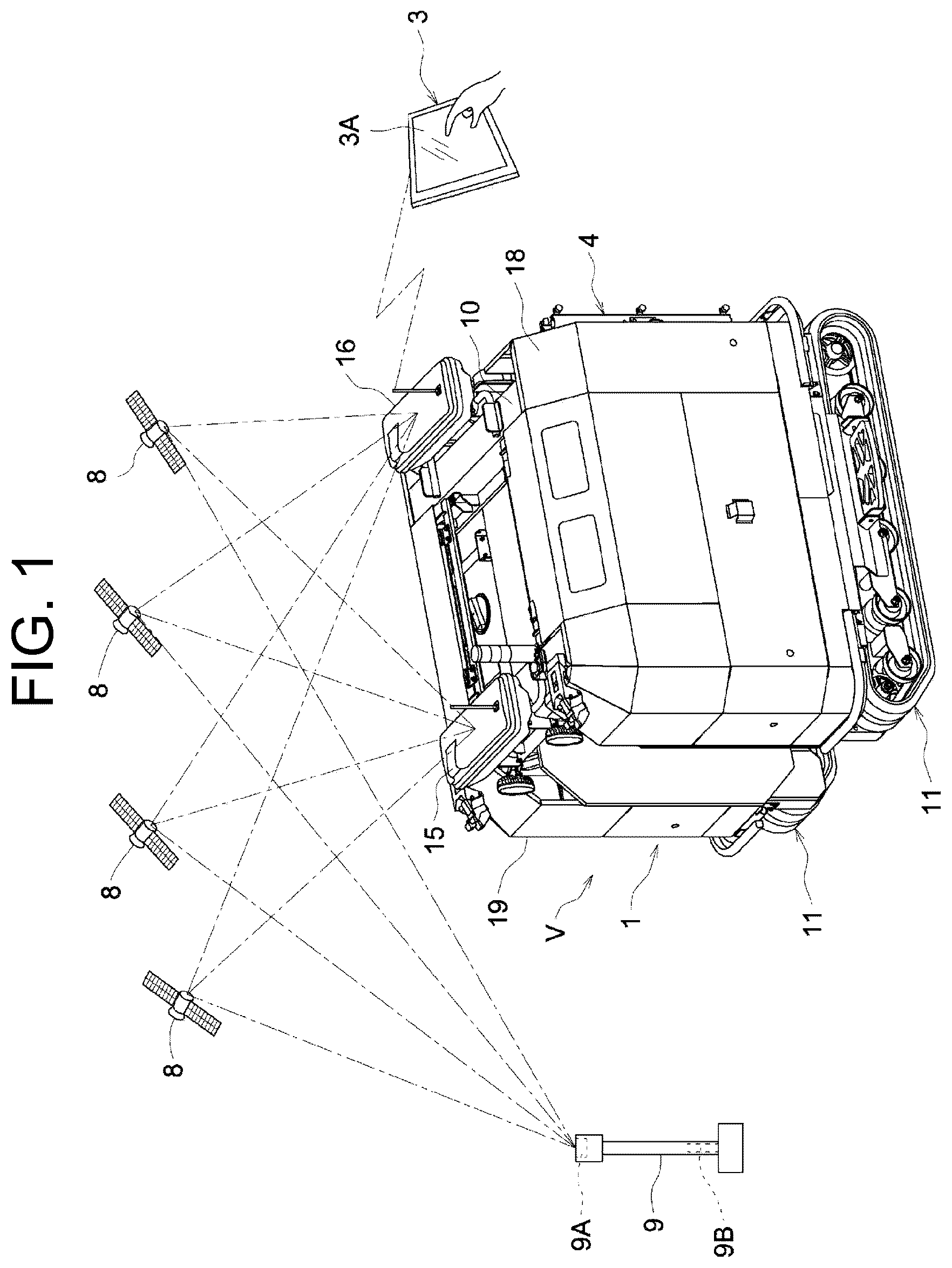 Patent US12366862 — Automated travel system for spraying work — Figure 1