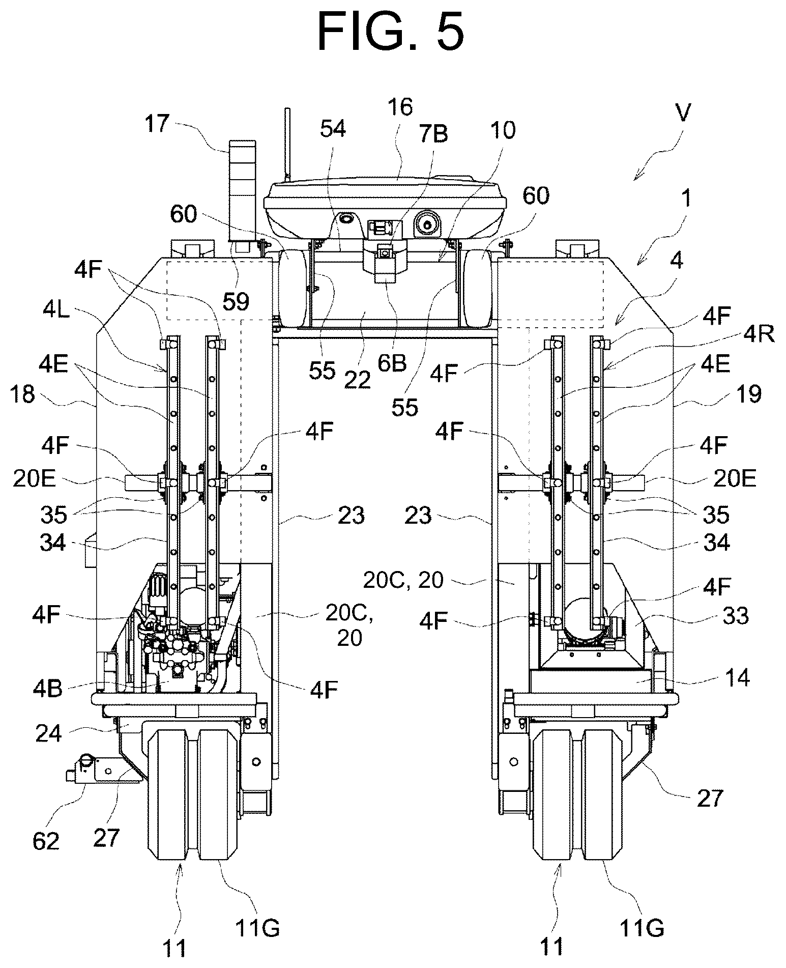 Patent US12366862 Figure 5 – Automated travel system for spraying work