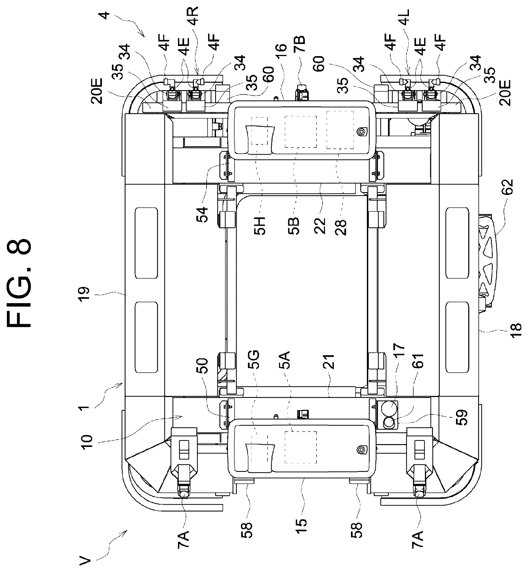 Patent US12366862 Figure 8 – Automated travel system for spraying work