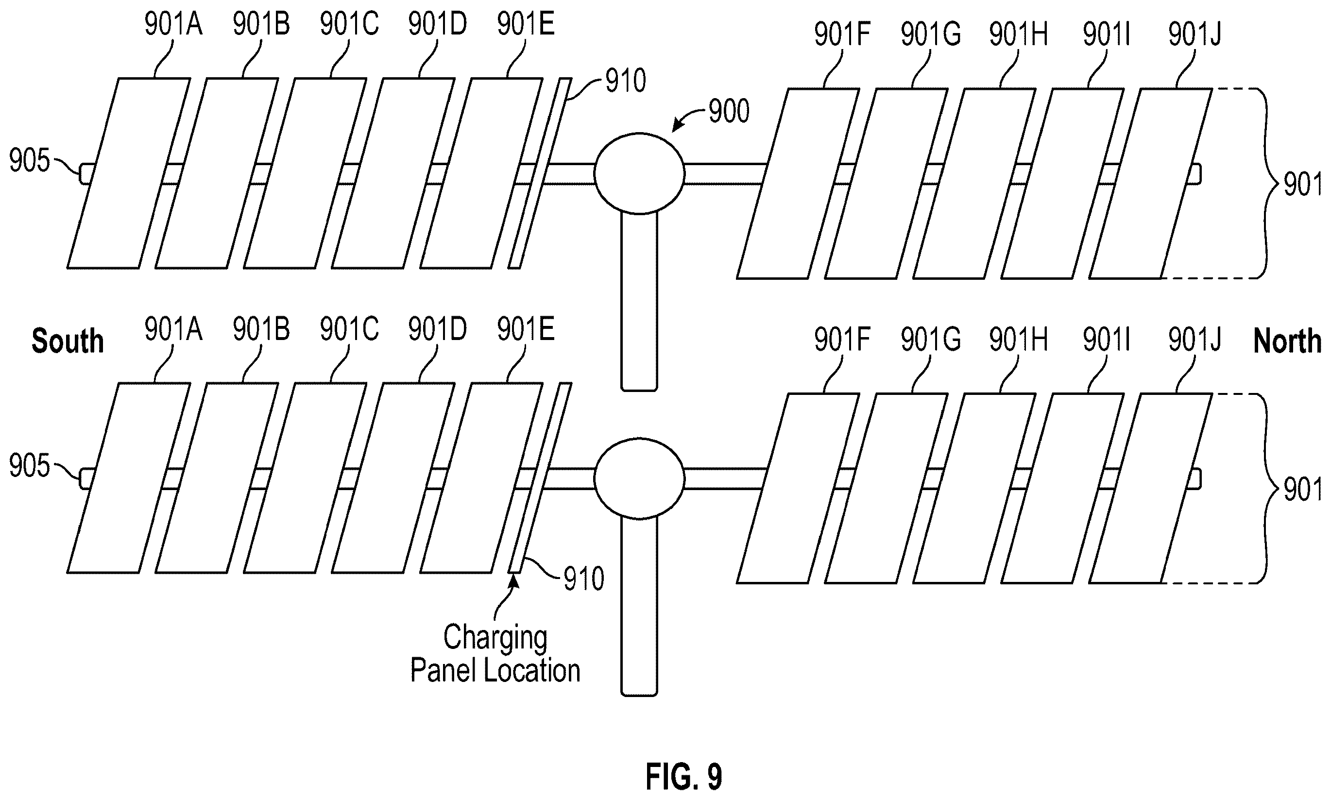 Patent US12366868 Figure 8 – Systems for and methods of positioning solar panels in an array of solar panels with spectrally adjusted irradiance tracking