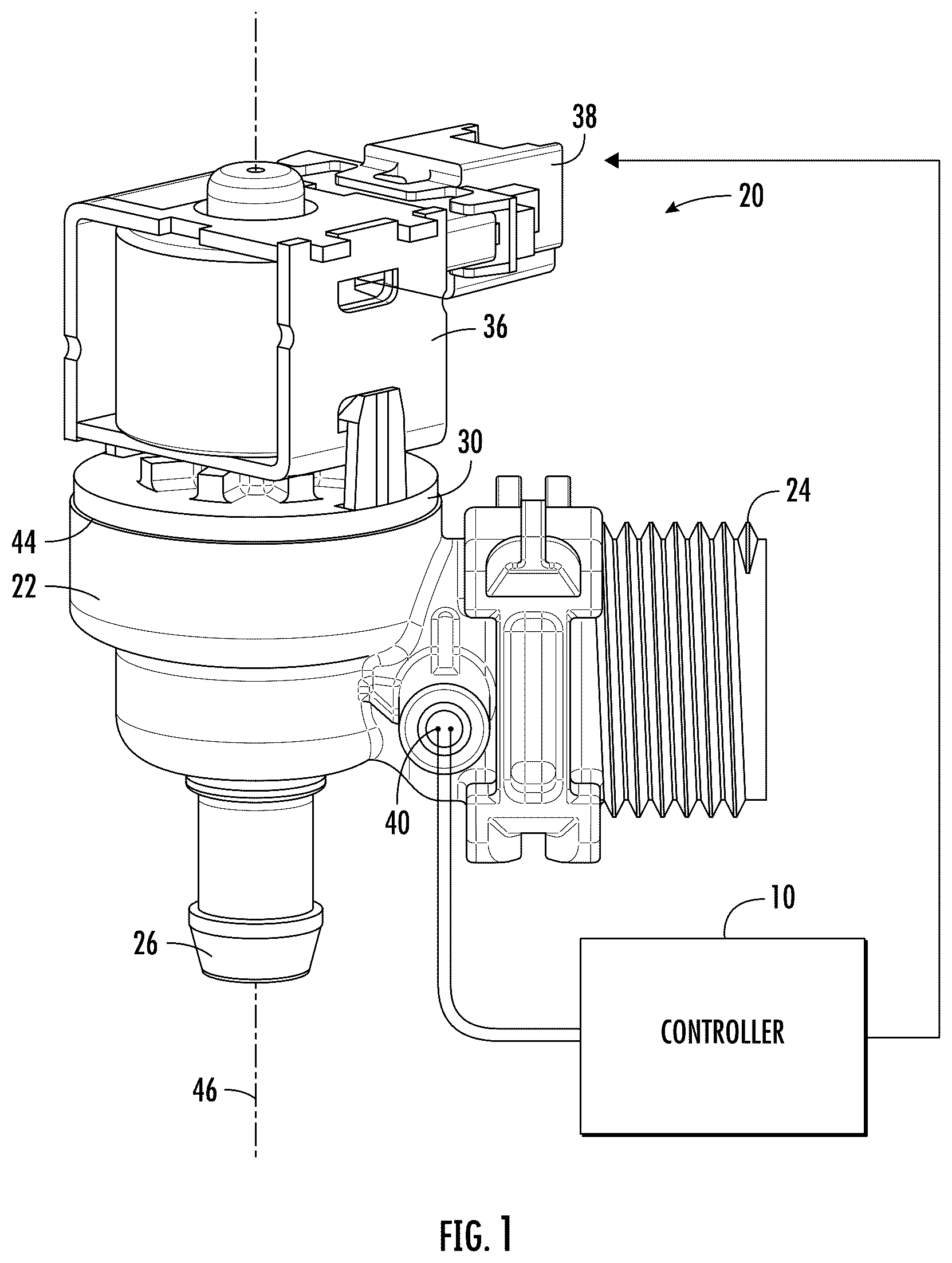 Patent US12366869 — Pressure sensing valve — Figure 1
