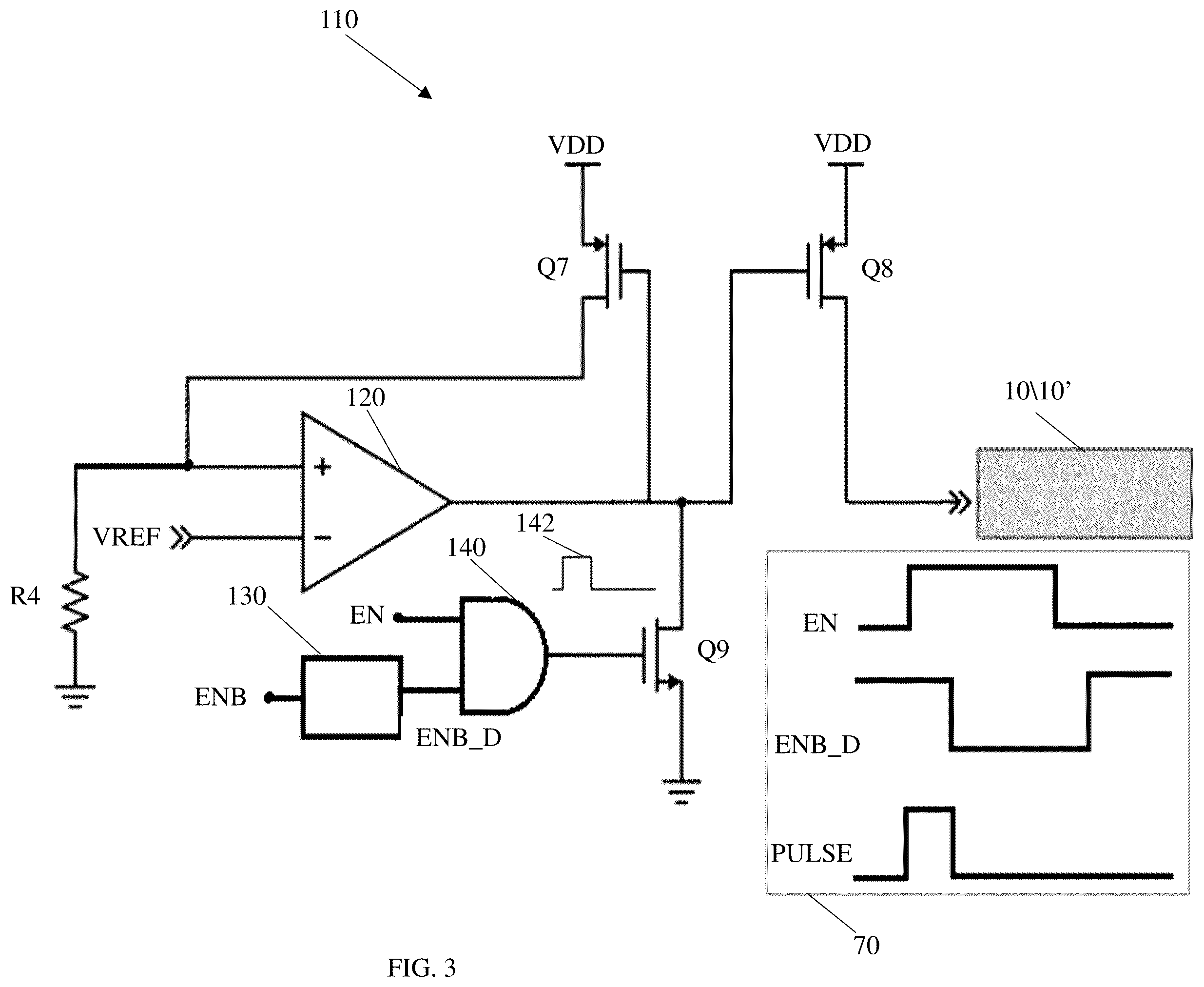 Patent US12366873 Figure 3 – Low drop-out (LDO) regulator circuit