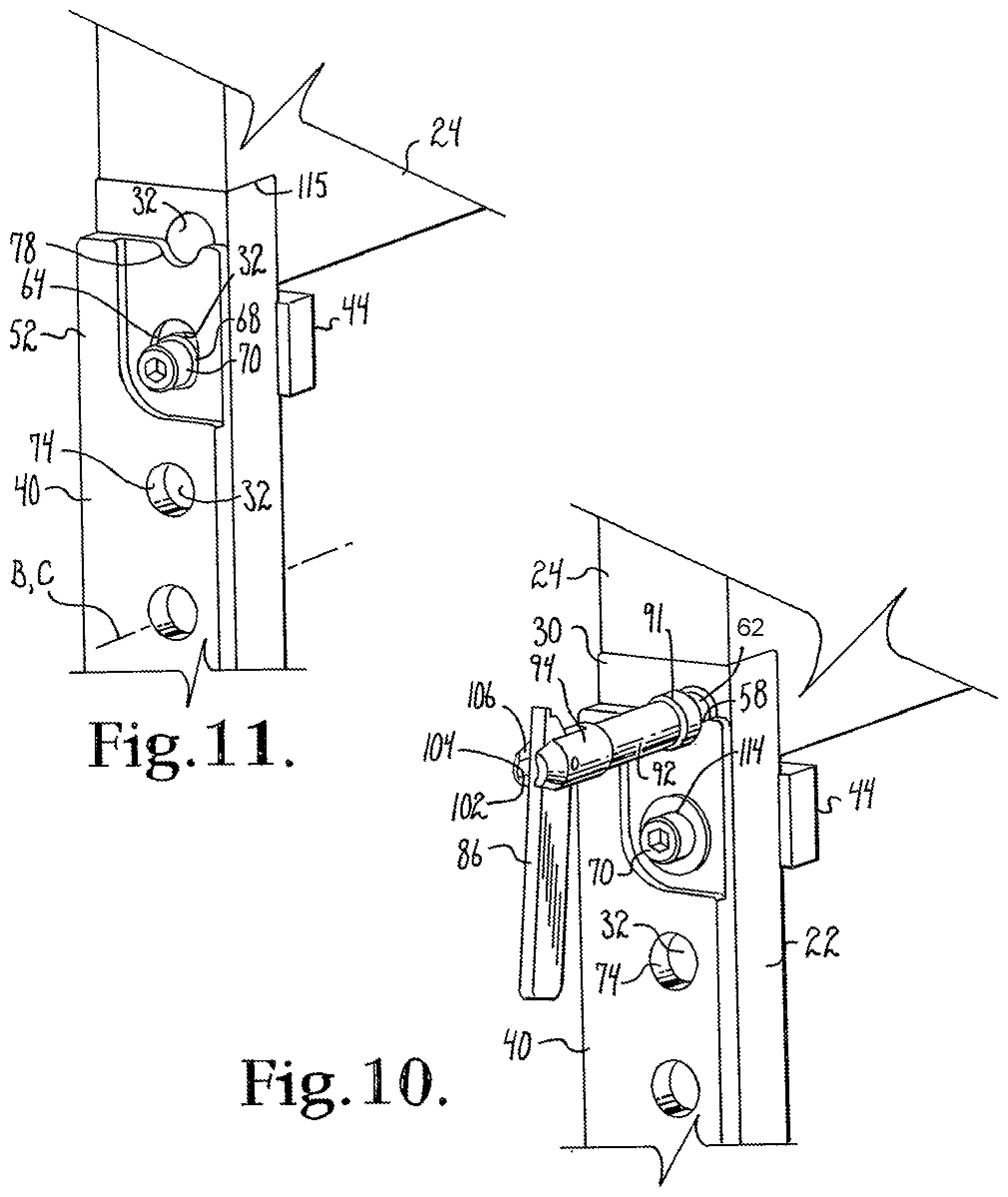 Patent US12366880 Figure 4 – Fail-safe release mechanism for use with patient positioning support apparati