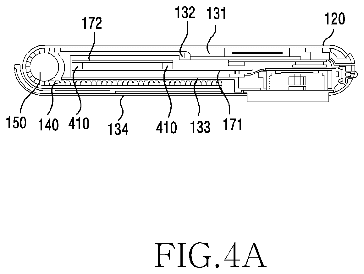 Patent US12366885 Figure 4 – Electronic device and method including flexible display
