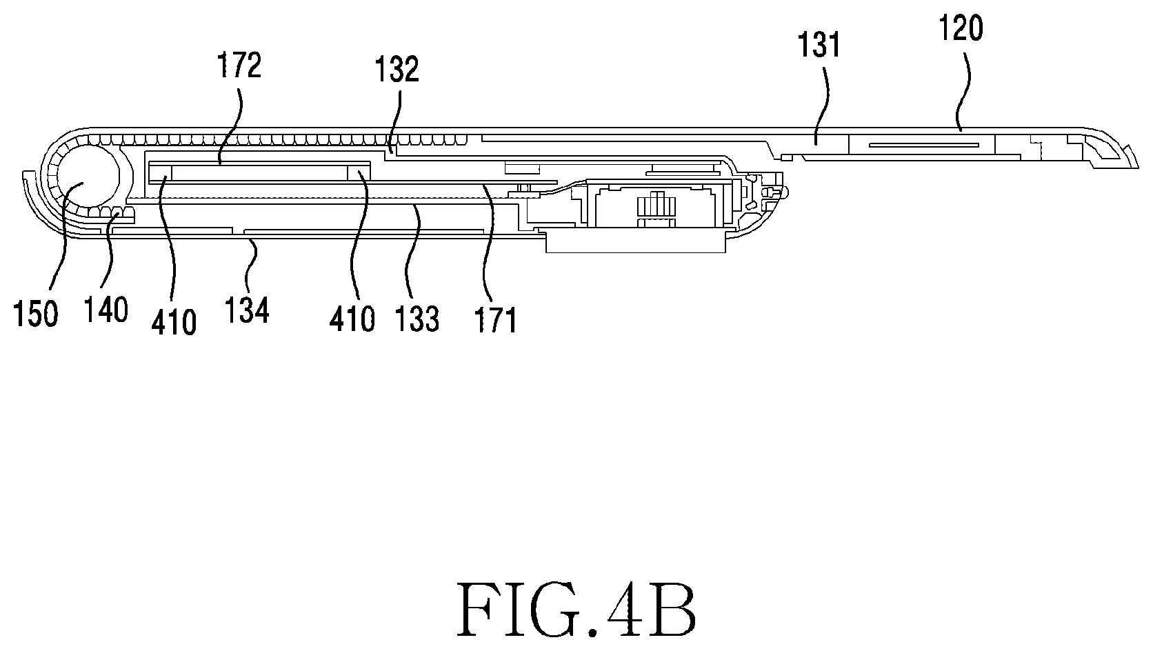Patent US12366885 Figure 5 – Electronic device and method including flexible display