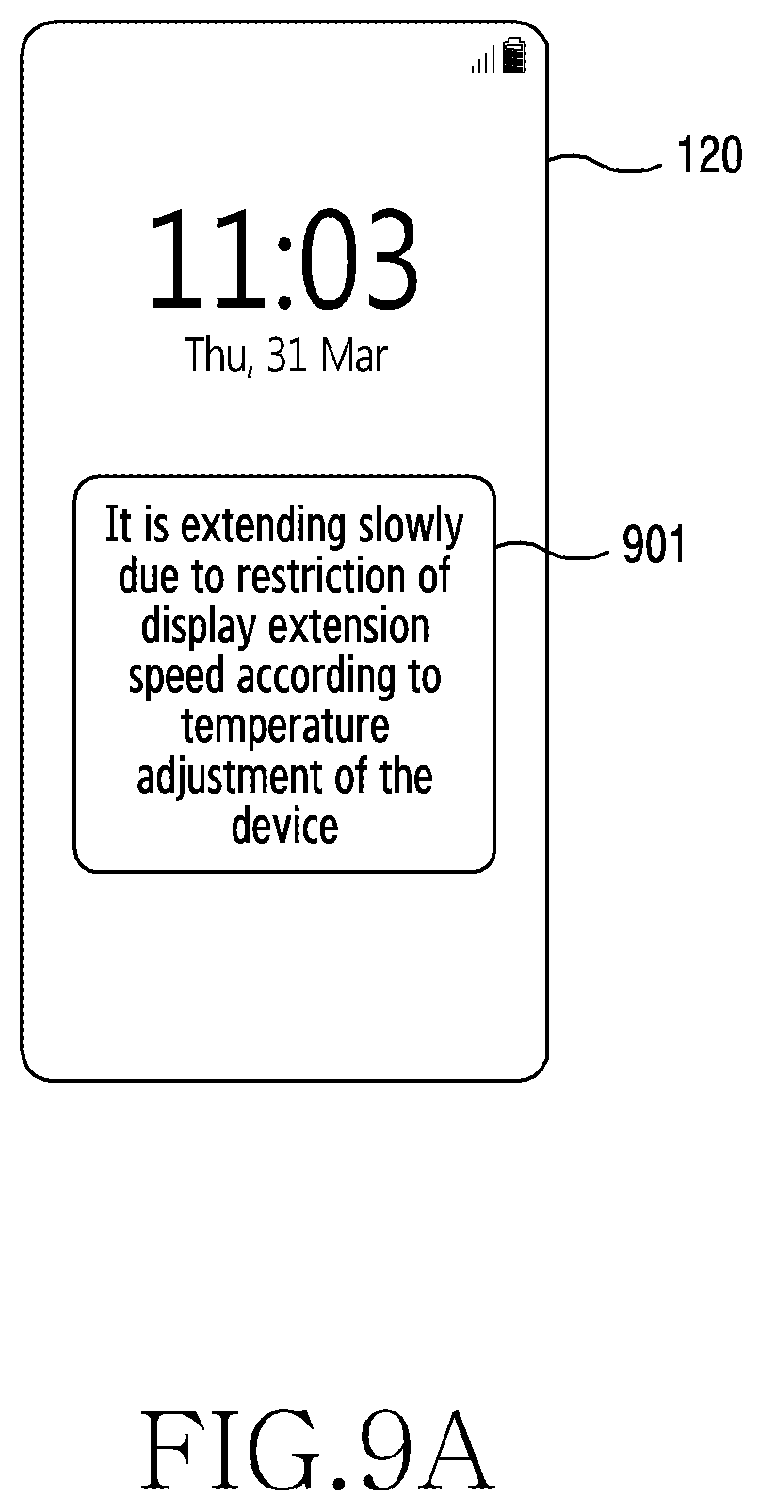 Patent US12366885 Figure 11 – Electronic device and method including flexible display