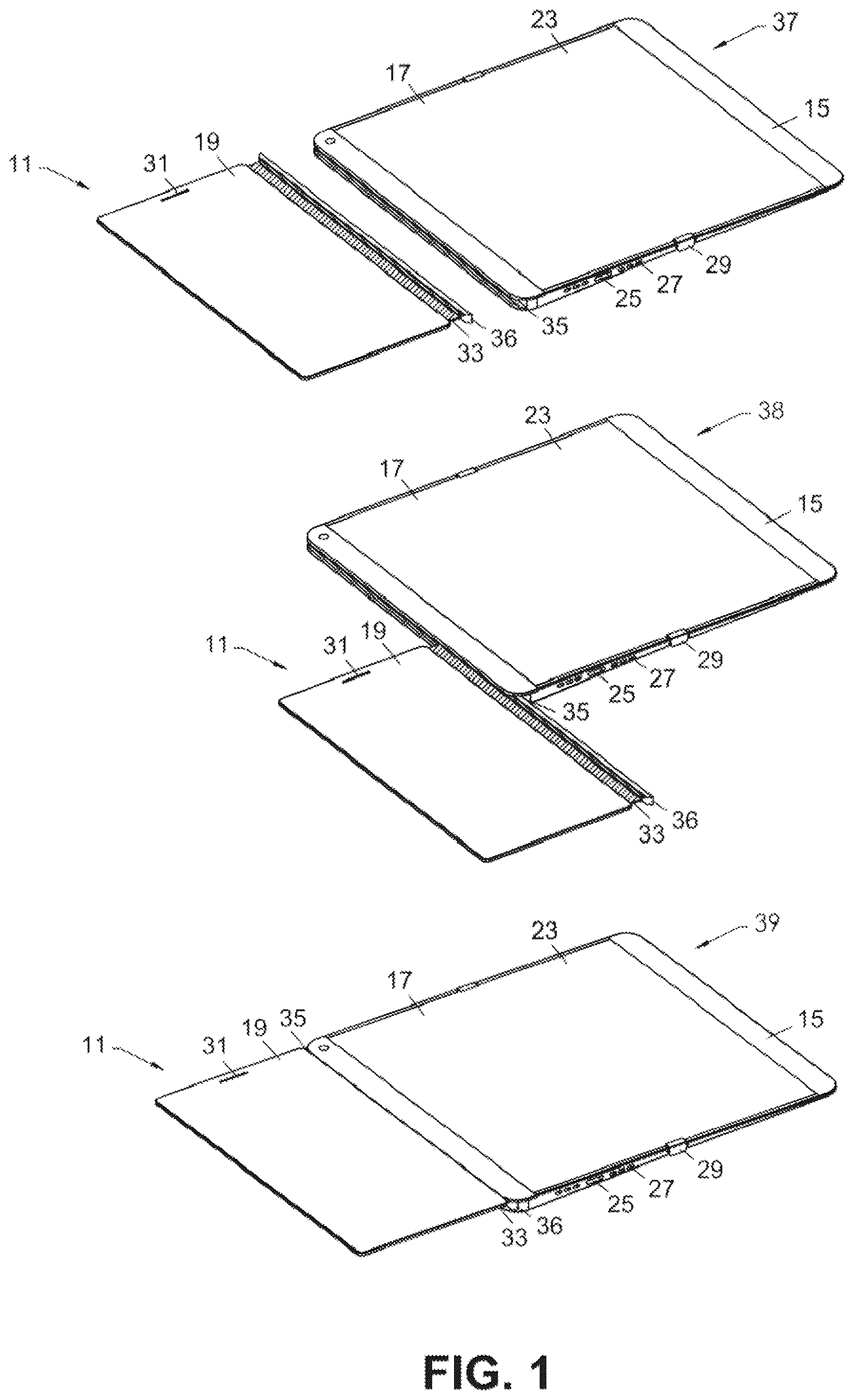 Patent US12366889 Figure 1 – Flexible display devices with a planar connection interface