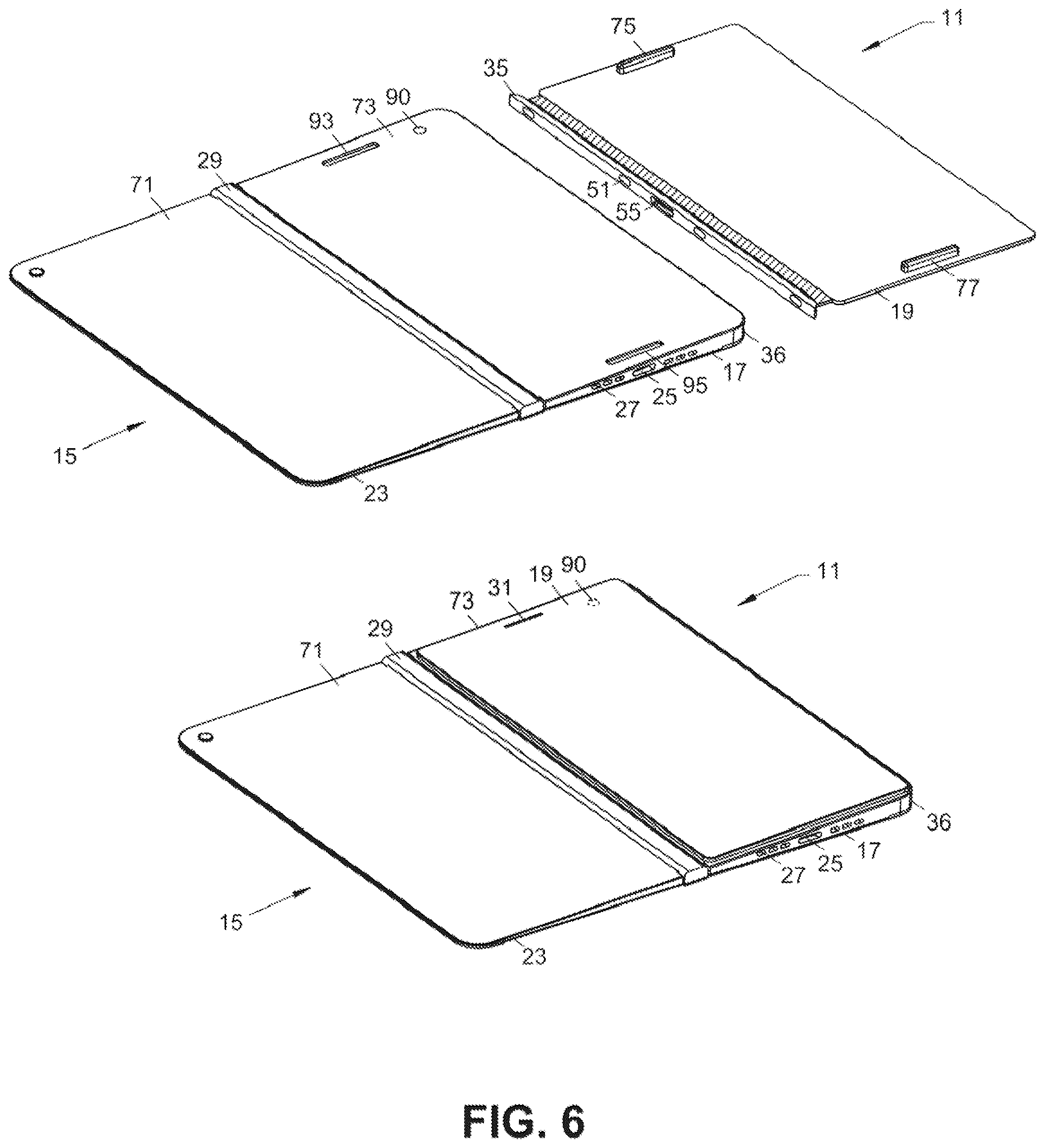 Patent US12366889 Figure 5 – Flexible display devices with a planar connection interface