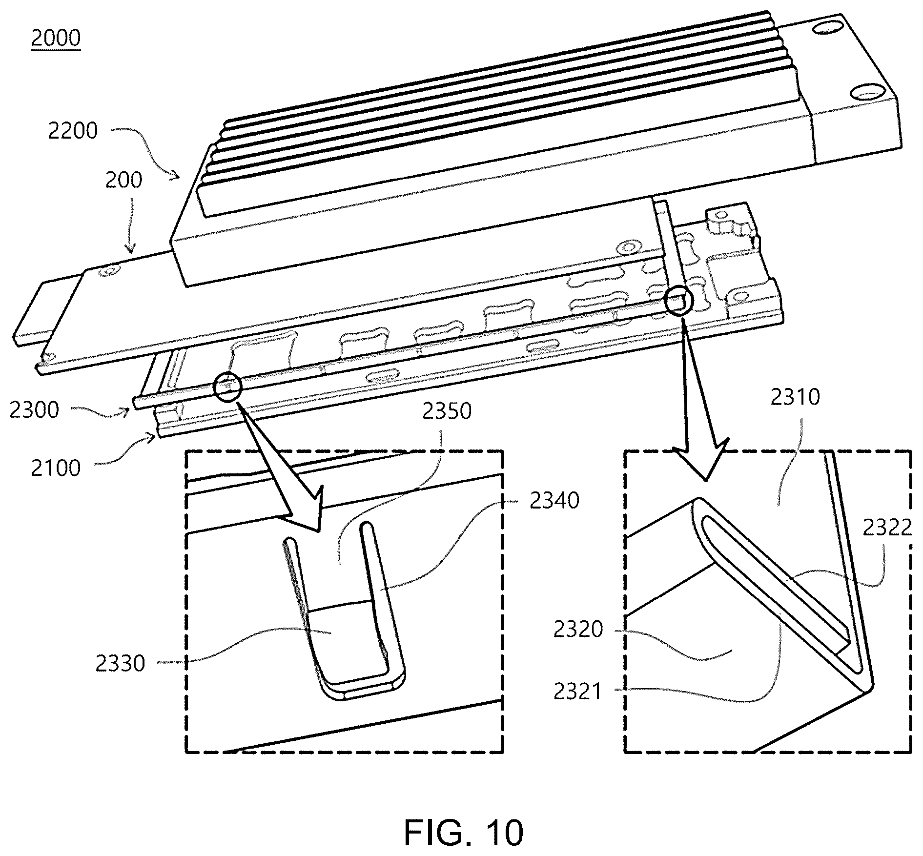 Patent US12366892 Figure 10 – Contact gasket, SSD case including the same, and method for manufacturing the same